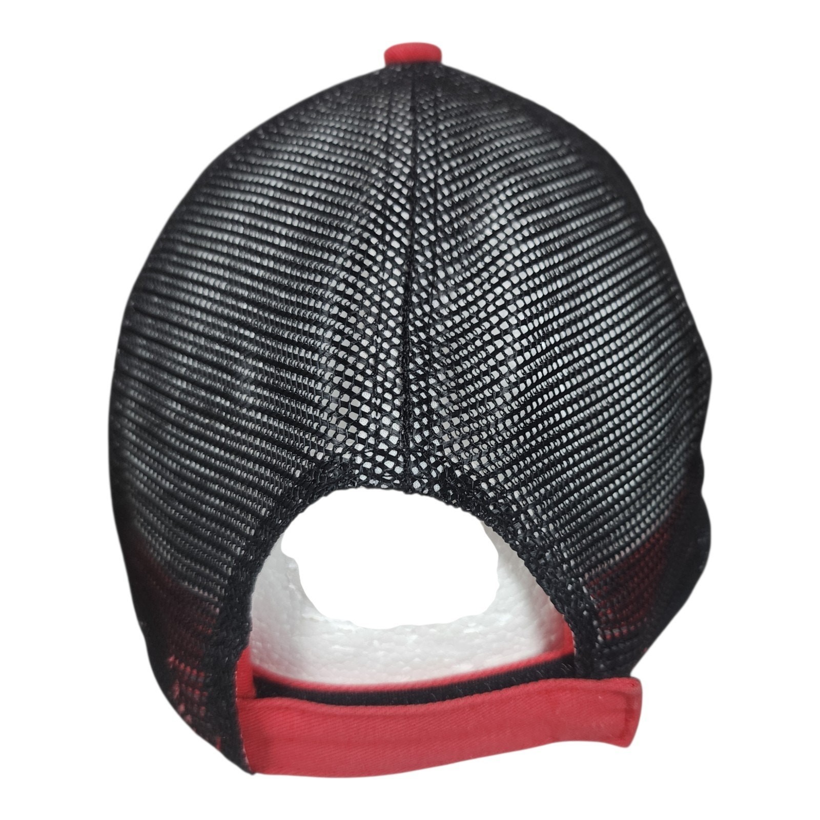 TOYOTA EMBLEM HAT CAP RED BLACK DISTRESSED MESH BACK PATCH