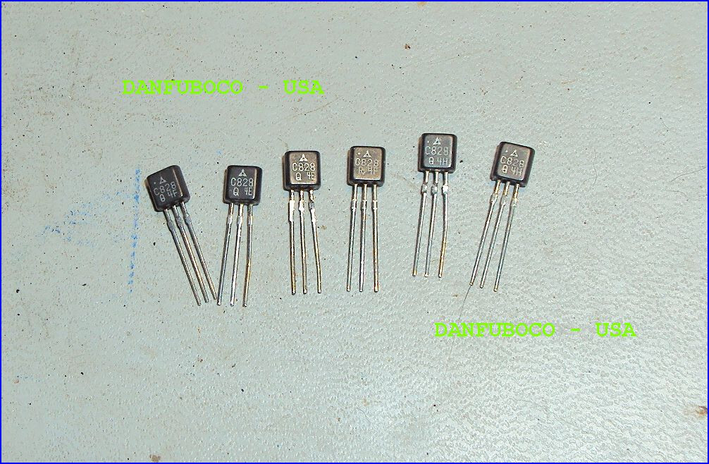 2SC828 Q from Matsushita NPN Transistor Gain 130+ you get 20 with Data printed.