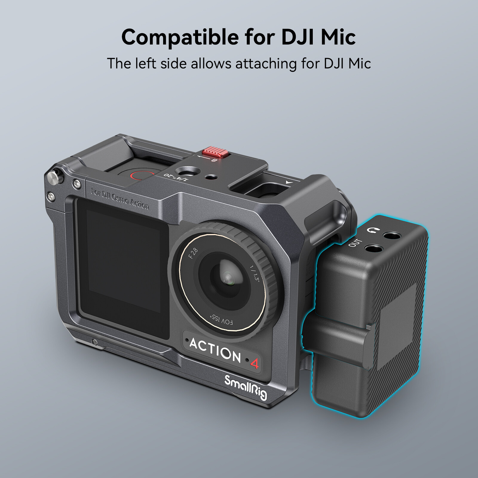 SmallRig Action 3 Action 4 Camera Cage for DJI, Protective Cage for DJI Mic