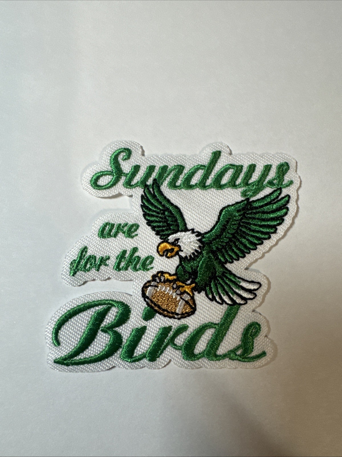 Sundays Eagles Embroidered Iron On Patch