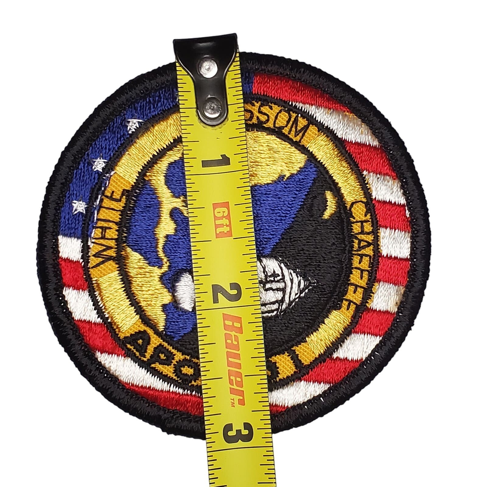 Vtg NASA USA Apollo 1 White Grissom Chaffe Patch