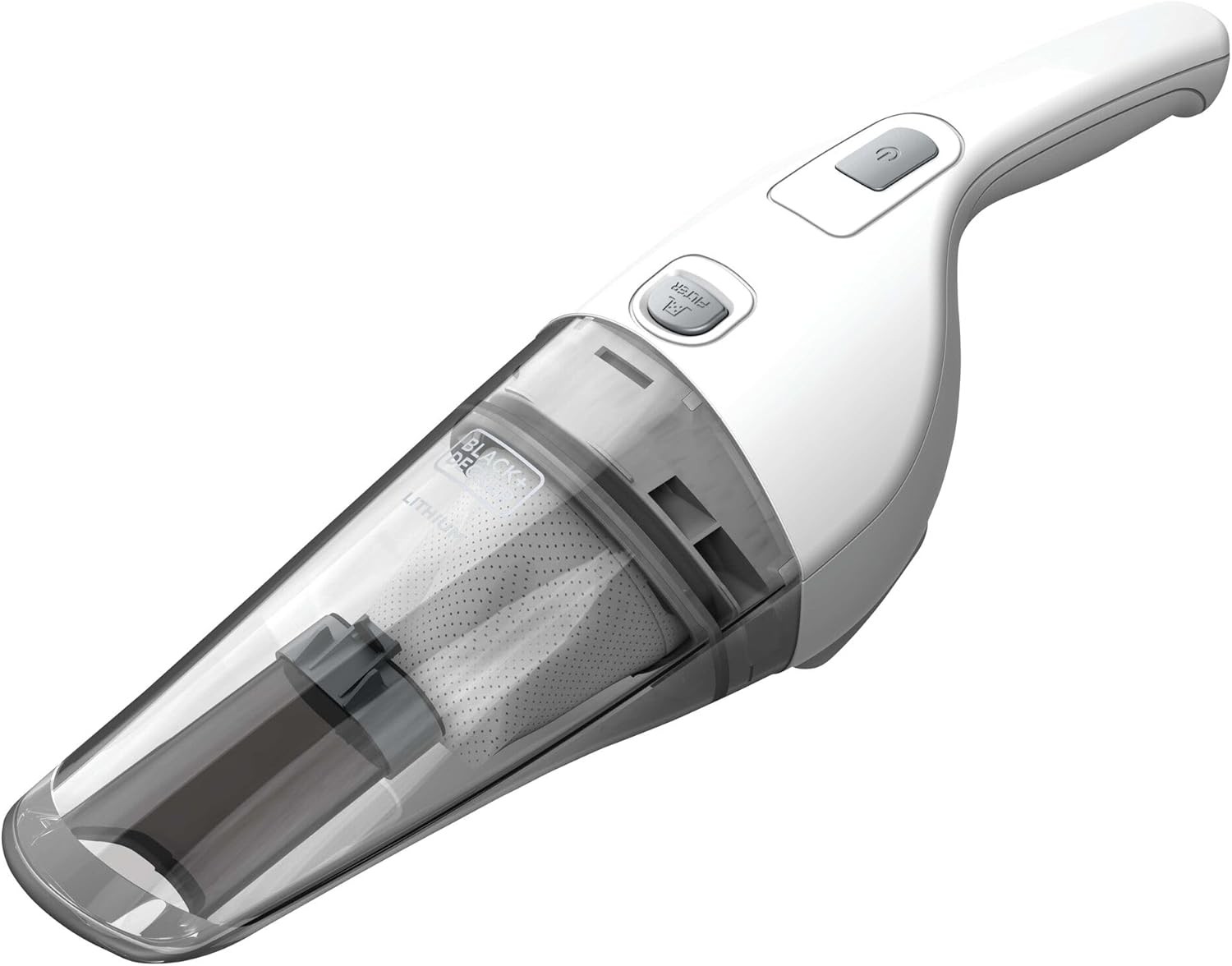 Cordless Lithium Handheld Power Vacuum with Wall Mount Base and Charger White