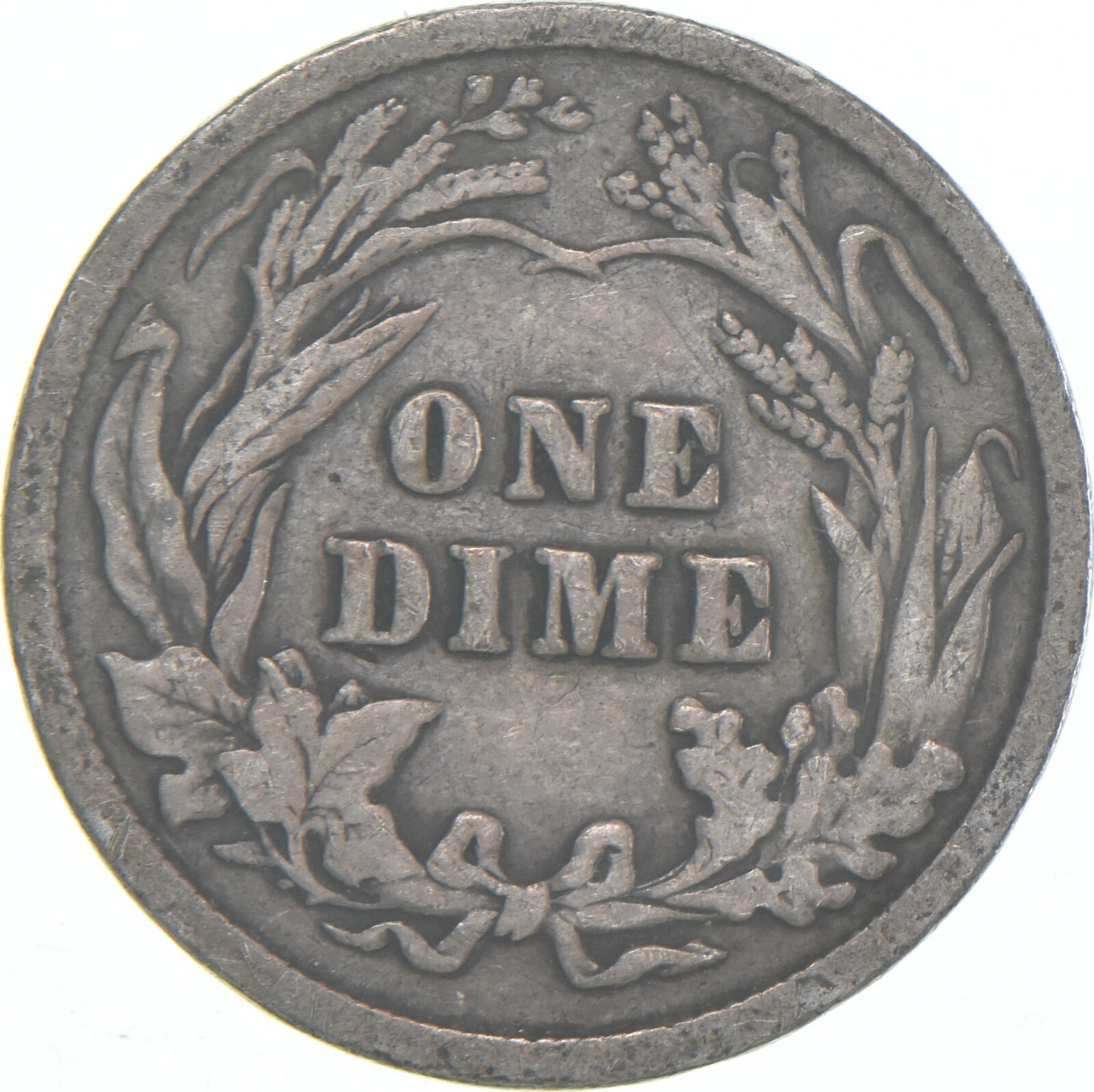 1905-P Barber Dime 90% Silver Average Circ