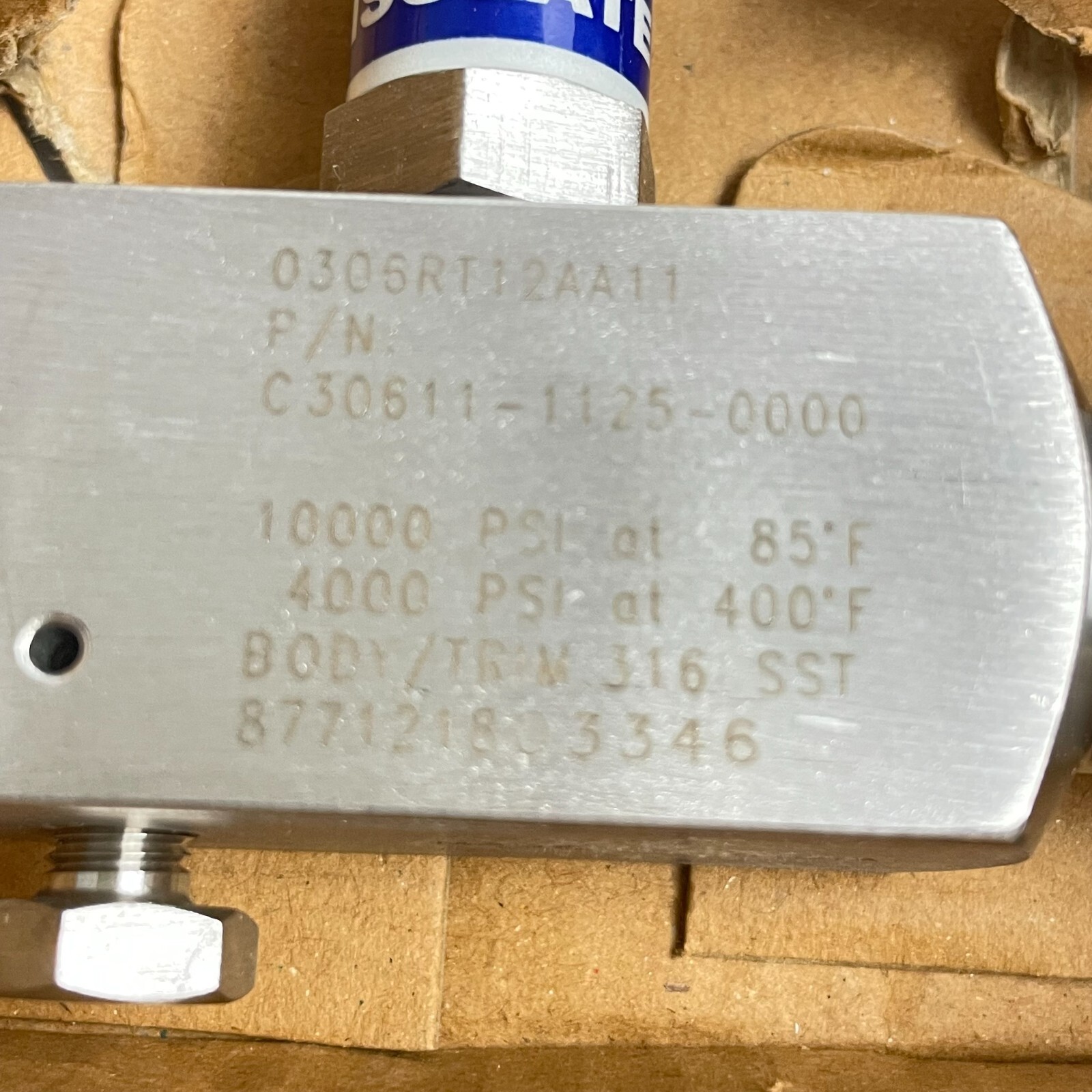 ROSEMOUNT 0306RT12AA11 MANIFOLD BLOCK AND BLEED