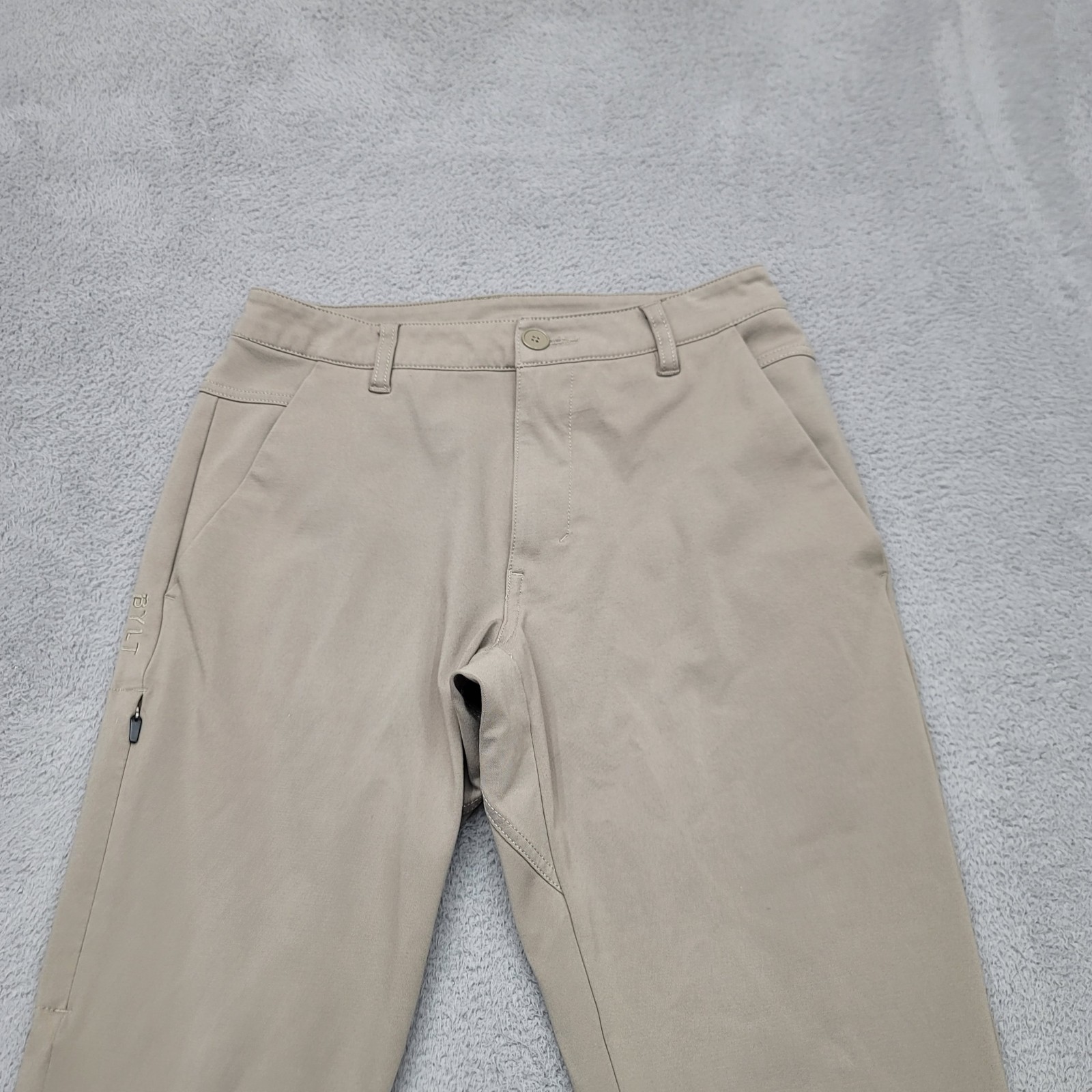 BYLT Premium Basics Jogger Pants Size 28 Tan Khaki Performance Stretch *Read