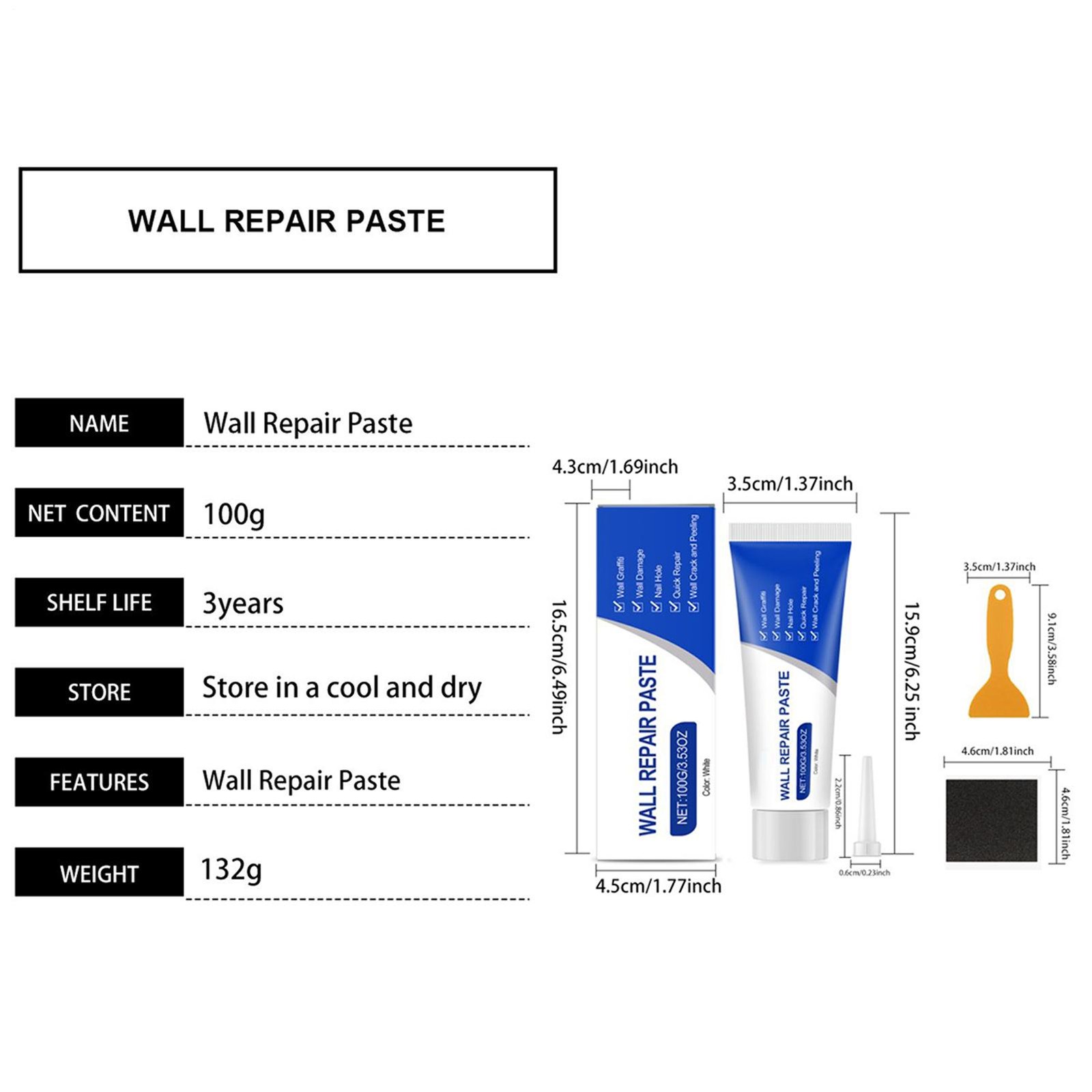 Drywall Repair Kit Easy Solution Putty Paste Wall Hole Repair Kit For Ceiling
