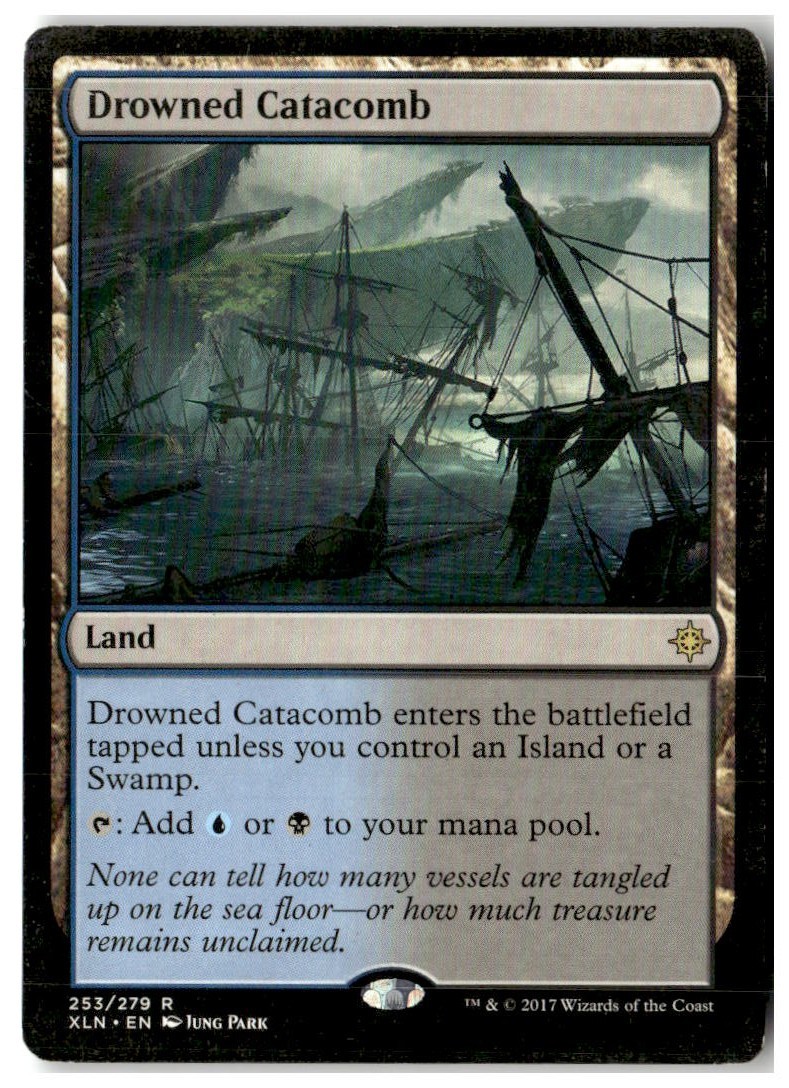 MTG Drowned Catacomb - Ixalan Moderately Played English