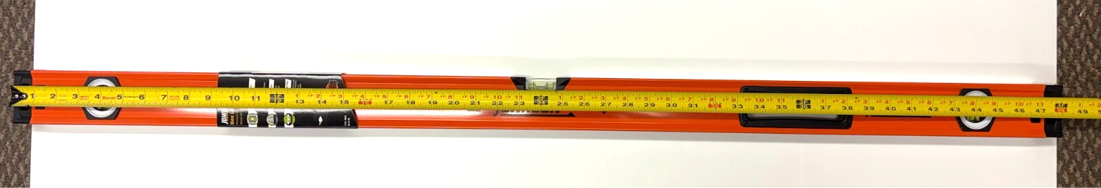 JOHNSON LEVEL 48" ALUMINUM BOX BEAM LEVEL 1741-4800