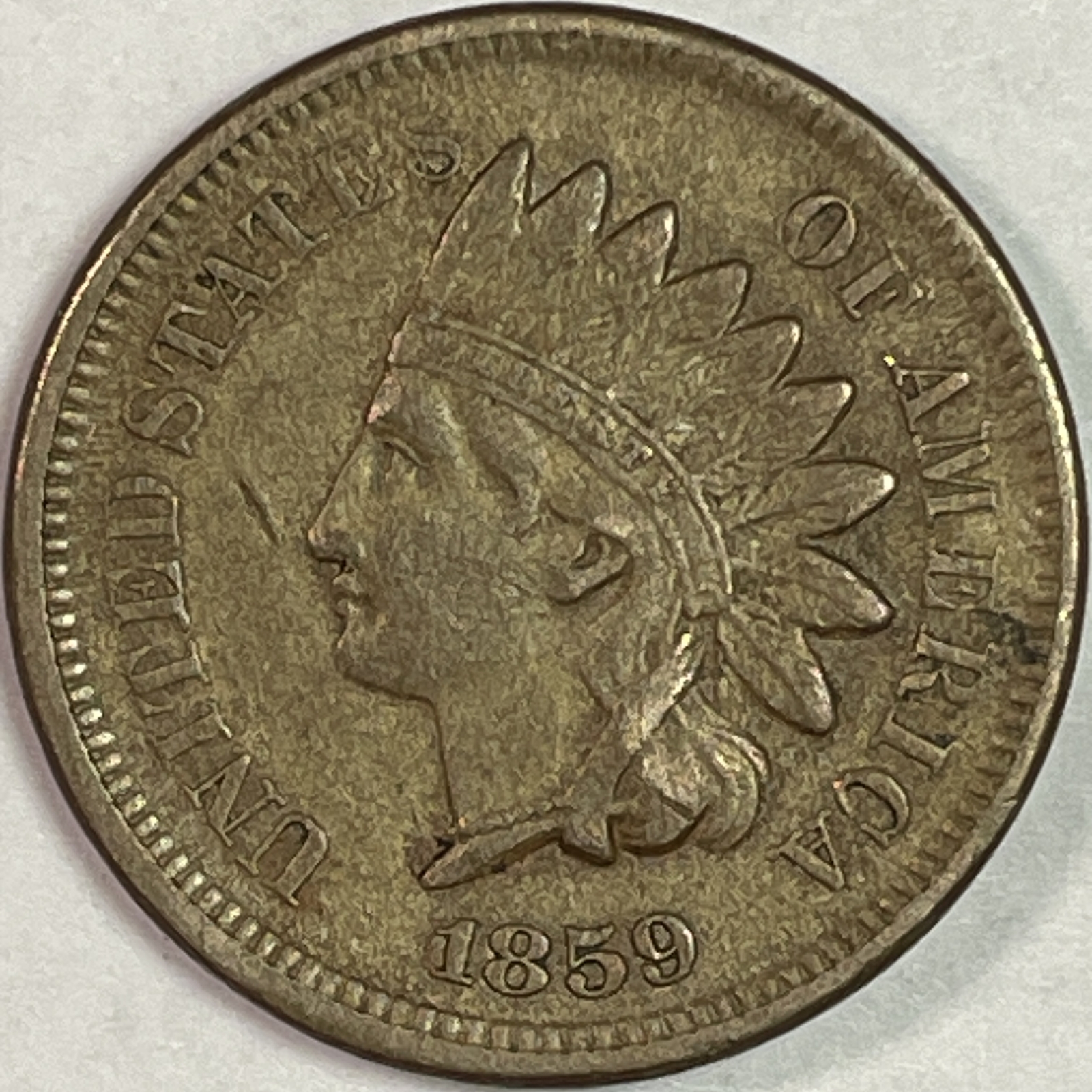 1859 Indian Head Cent Choice Extremely Fine XF+ Coin #16757
