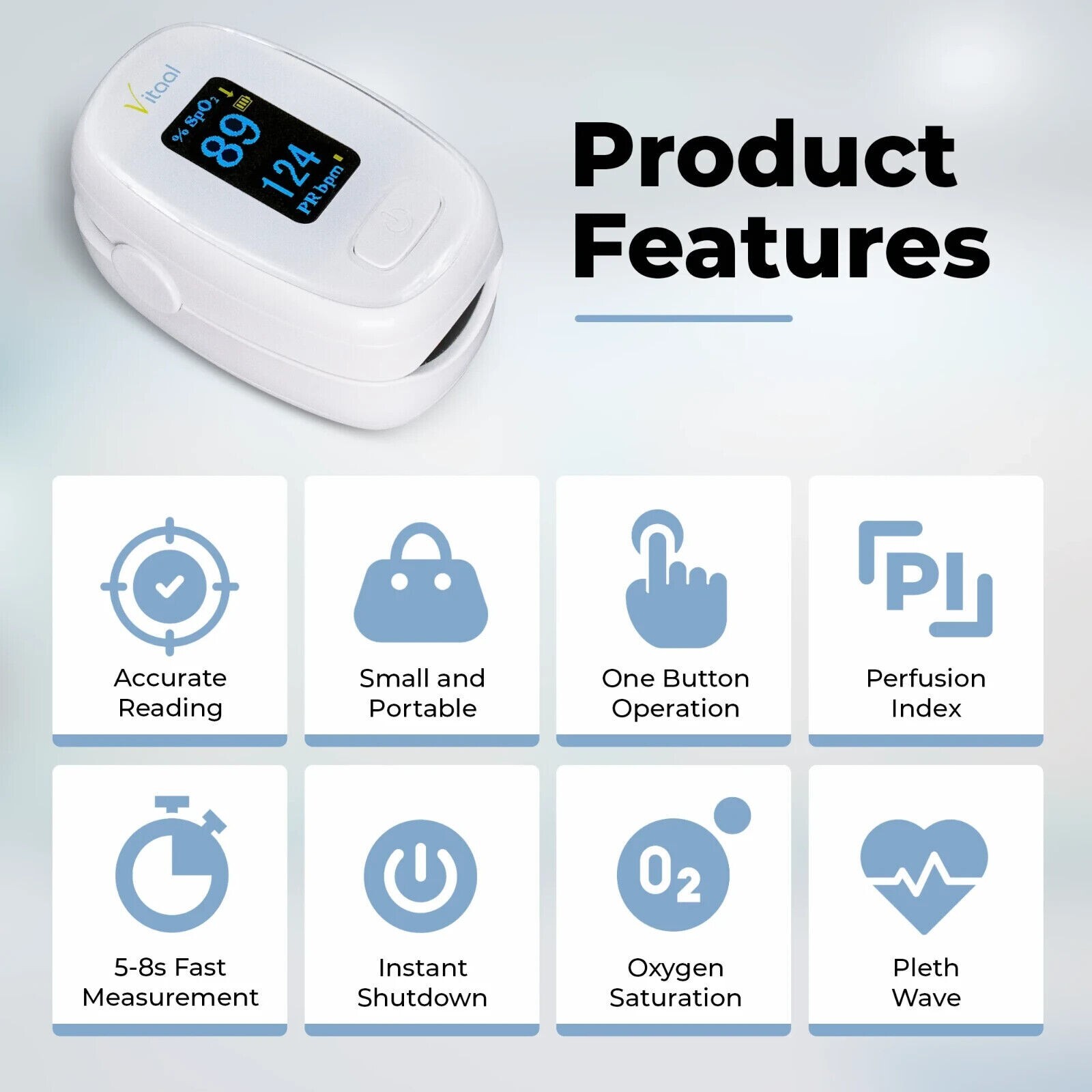 OLED Finger Pulse Oximeter Oxygen Sensor Heart Rate Spo2 Monitor Home or Acute