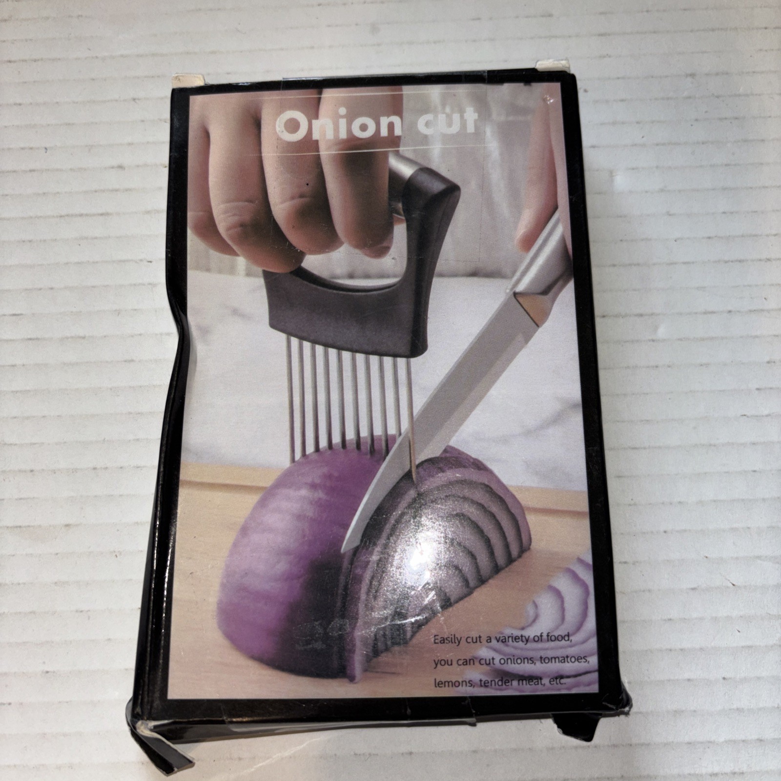 Onion Holder for Slicing, Lemon Tomato Holder for Cutting Food Slicer Assistant