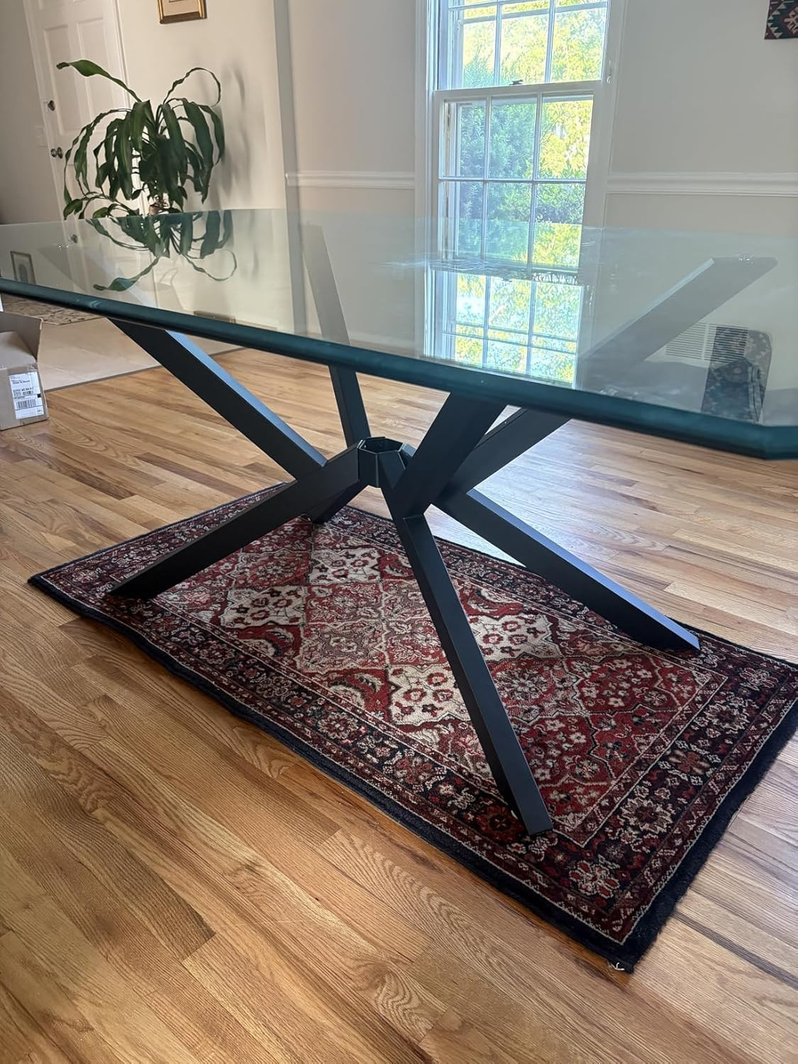 28" Heavy Metal Dining Table Base with Adjustable Footrest for DIY Projects