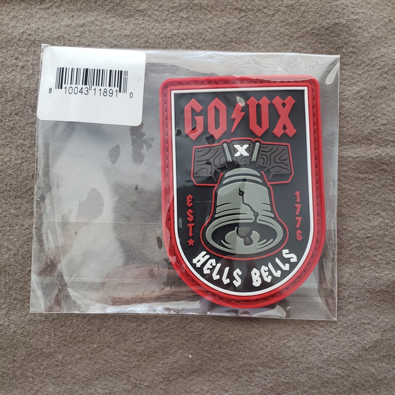 GOVX Exclusive Hells Bells Patch, w/ backing, LIMITED Edition & sold out - RARE