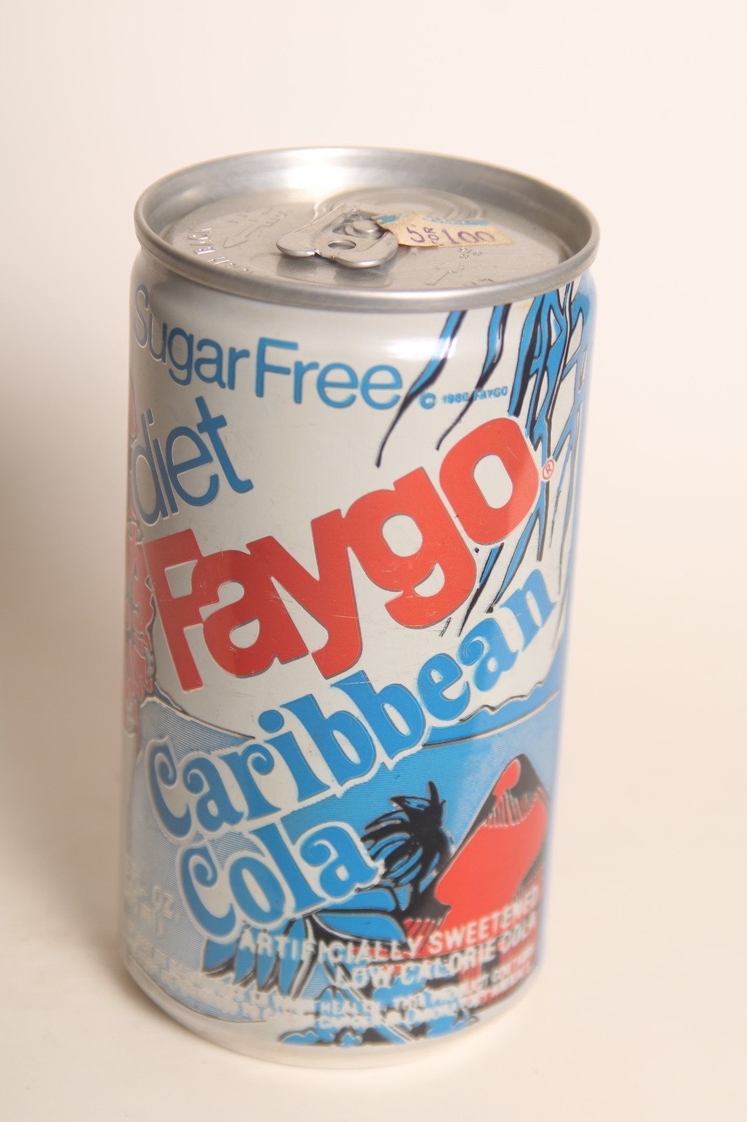 Diet Faygo Caribbean Cola soda can - 12oz