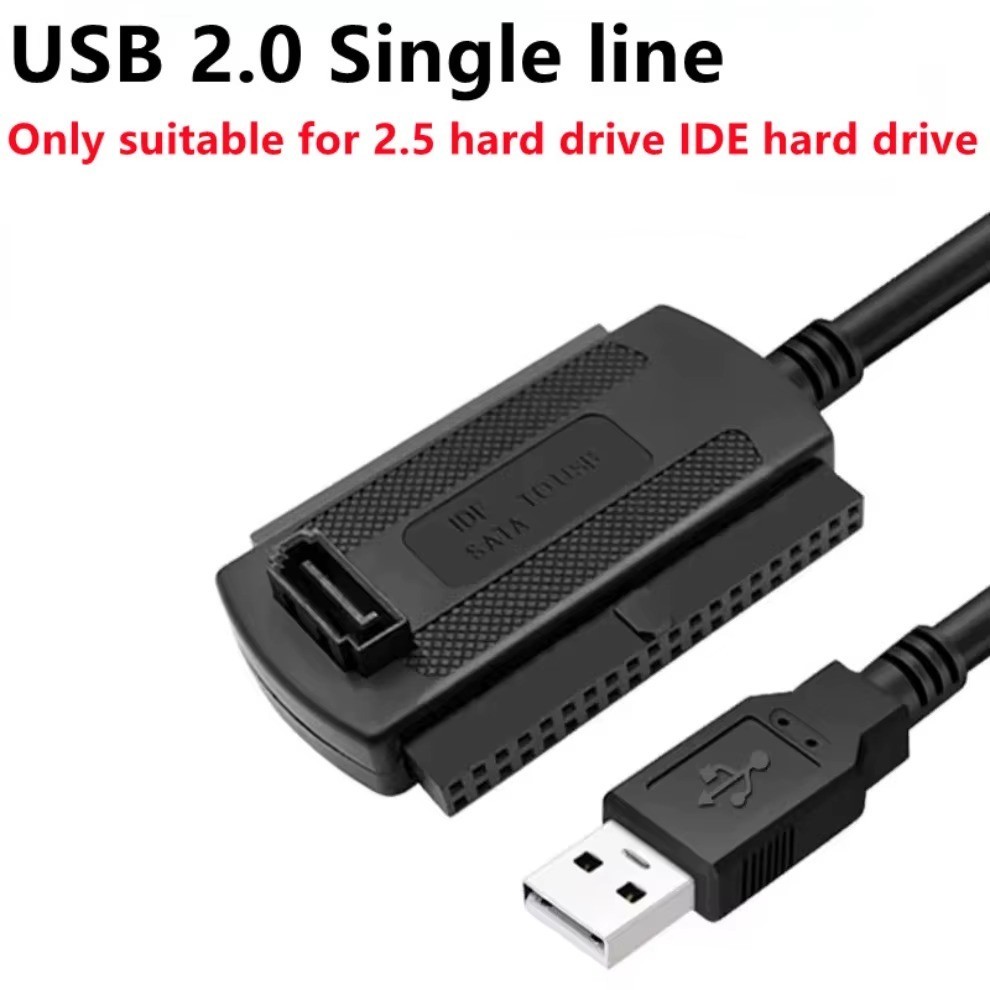 USB 2.0 to IDE SATA Adapter Converter Cable for 2.5 3.5 Inch HDD SSD Hard Drive