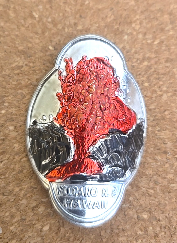Hawaii VOLCANO National Park Walking Stick Medallion Island Hiking Badge