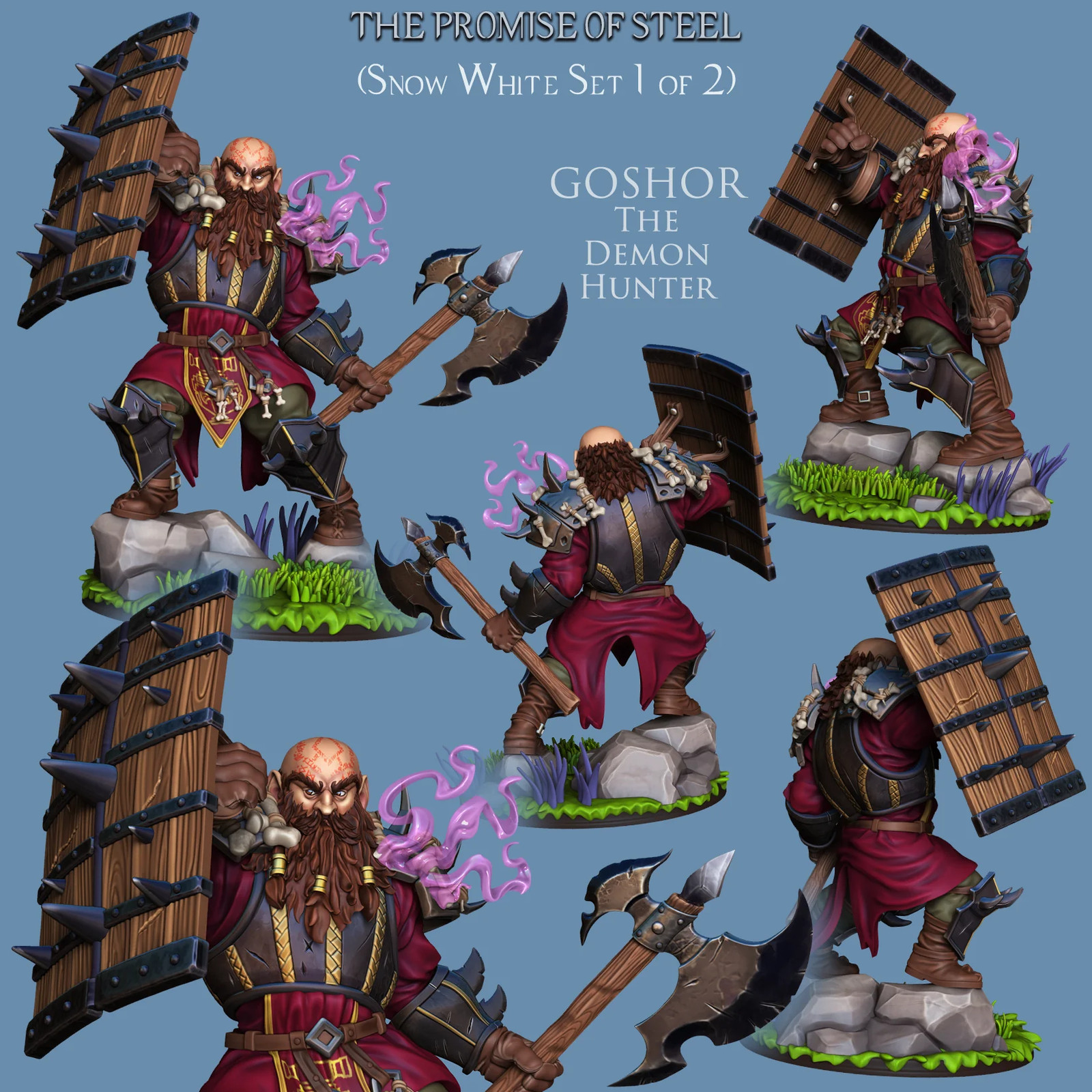 Goshor - The Demon Hunter - 28-120mm Fantasy RPG - Resin Tabletop Miniature