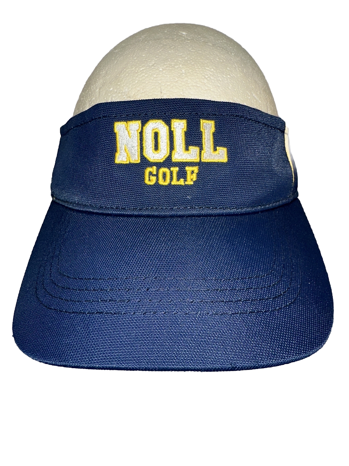 NOLL  Golf Visor Blue Navy Gold Silver Hook Loop