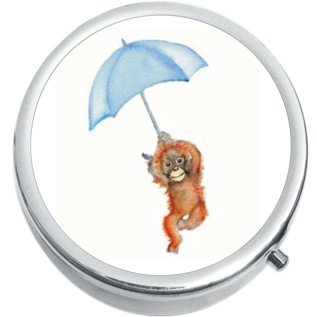 Orangutan Umbrella Medicine Vitamin Pill Box