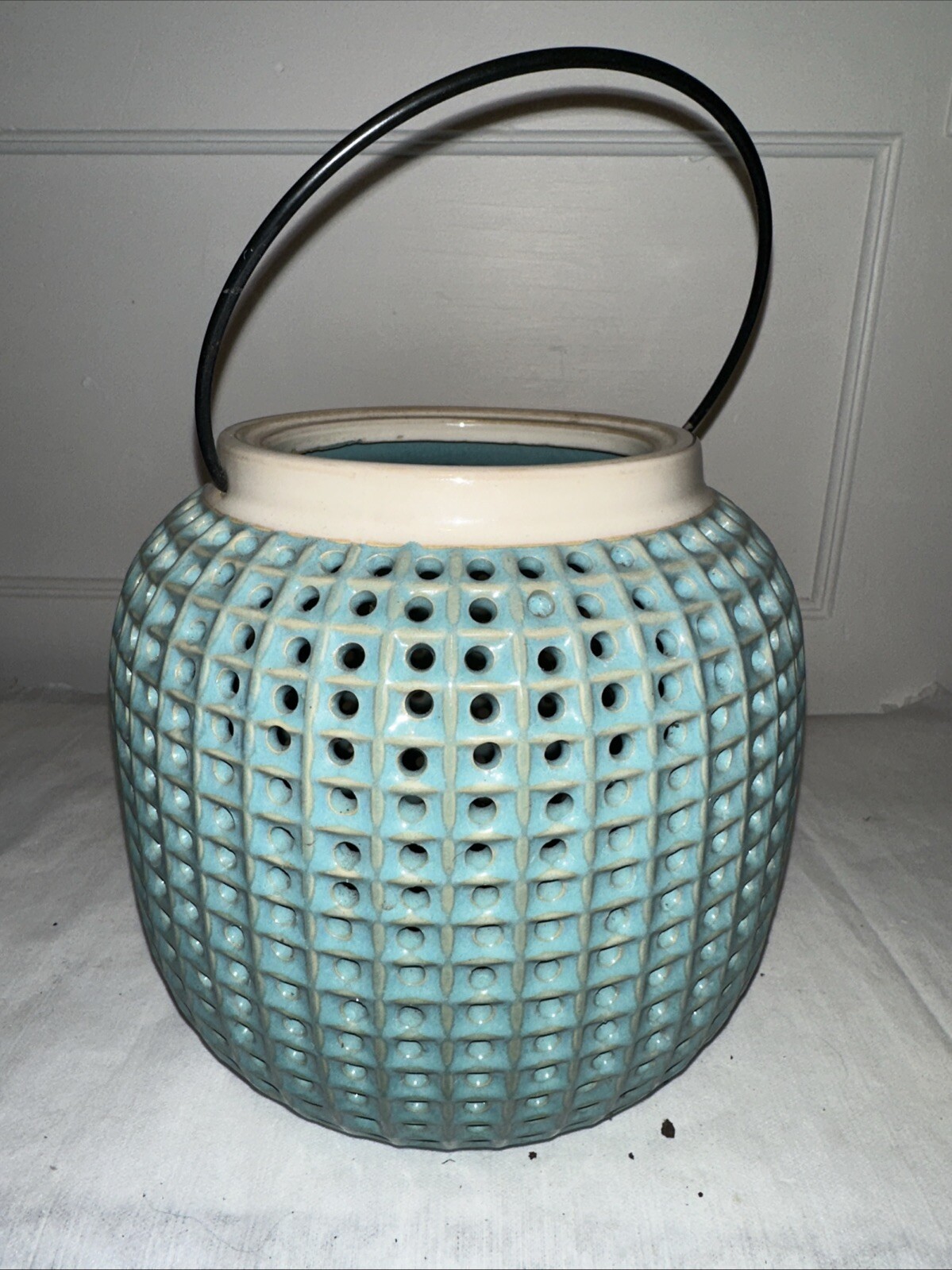 Southern Patio Urchin Green Table Lantern