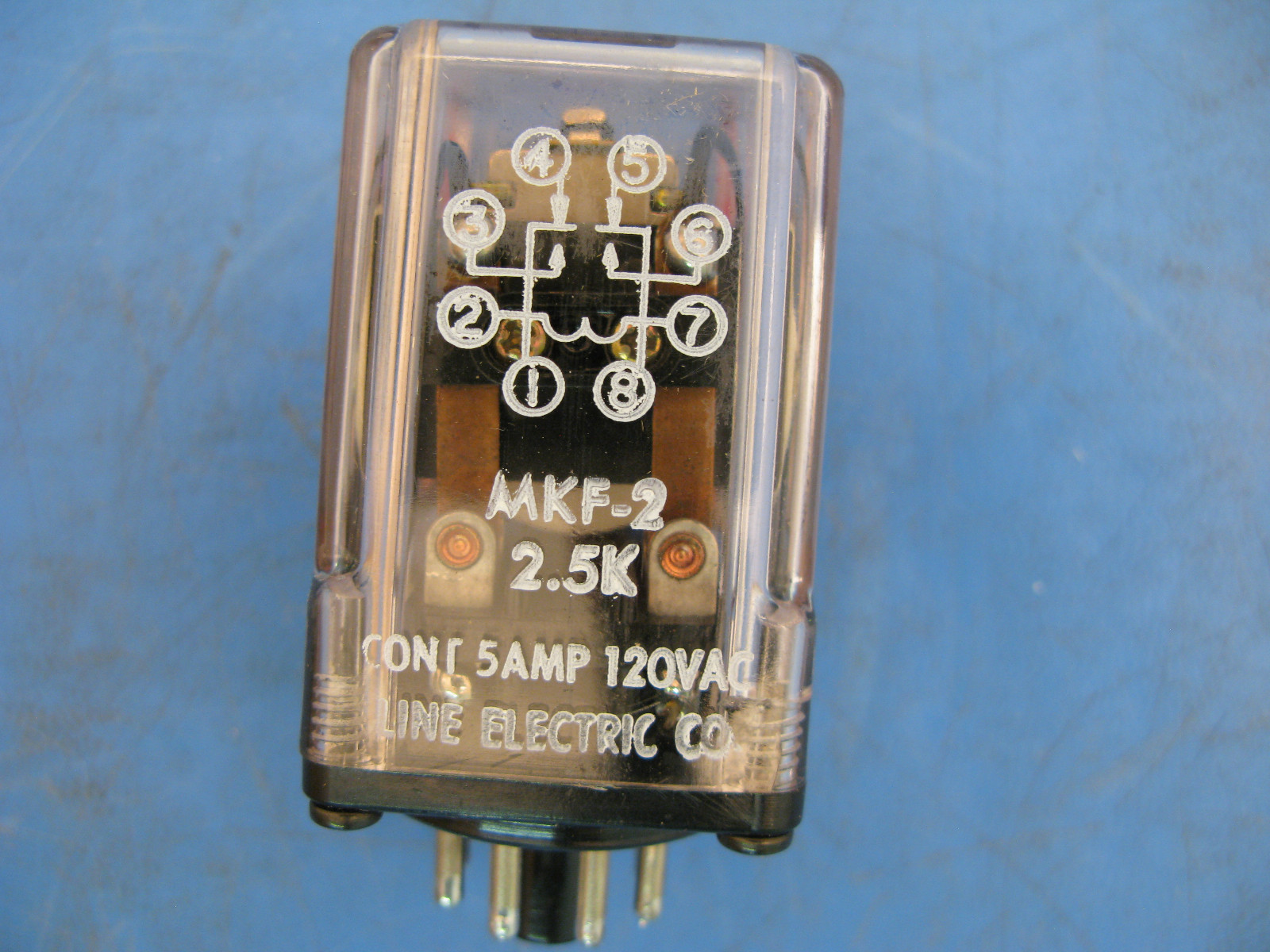 LINE ELECTRIC CO. RELAY MFK-2, NEW OLD STOCK, 5AMP, 120VAC