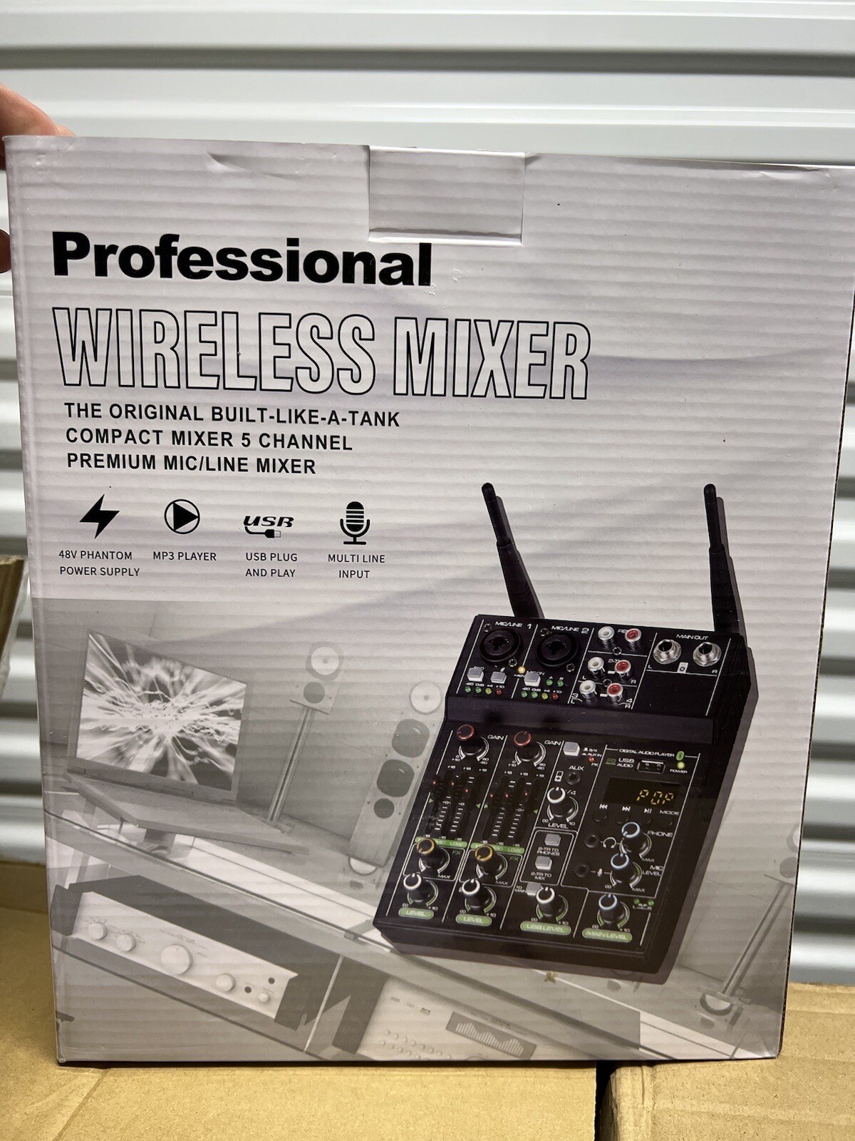 4 Channel Sound Audio Mixer Bluetooth USB DJ Live Studio Mixing Console New