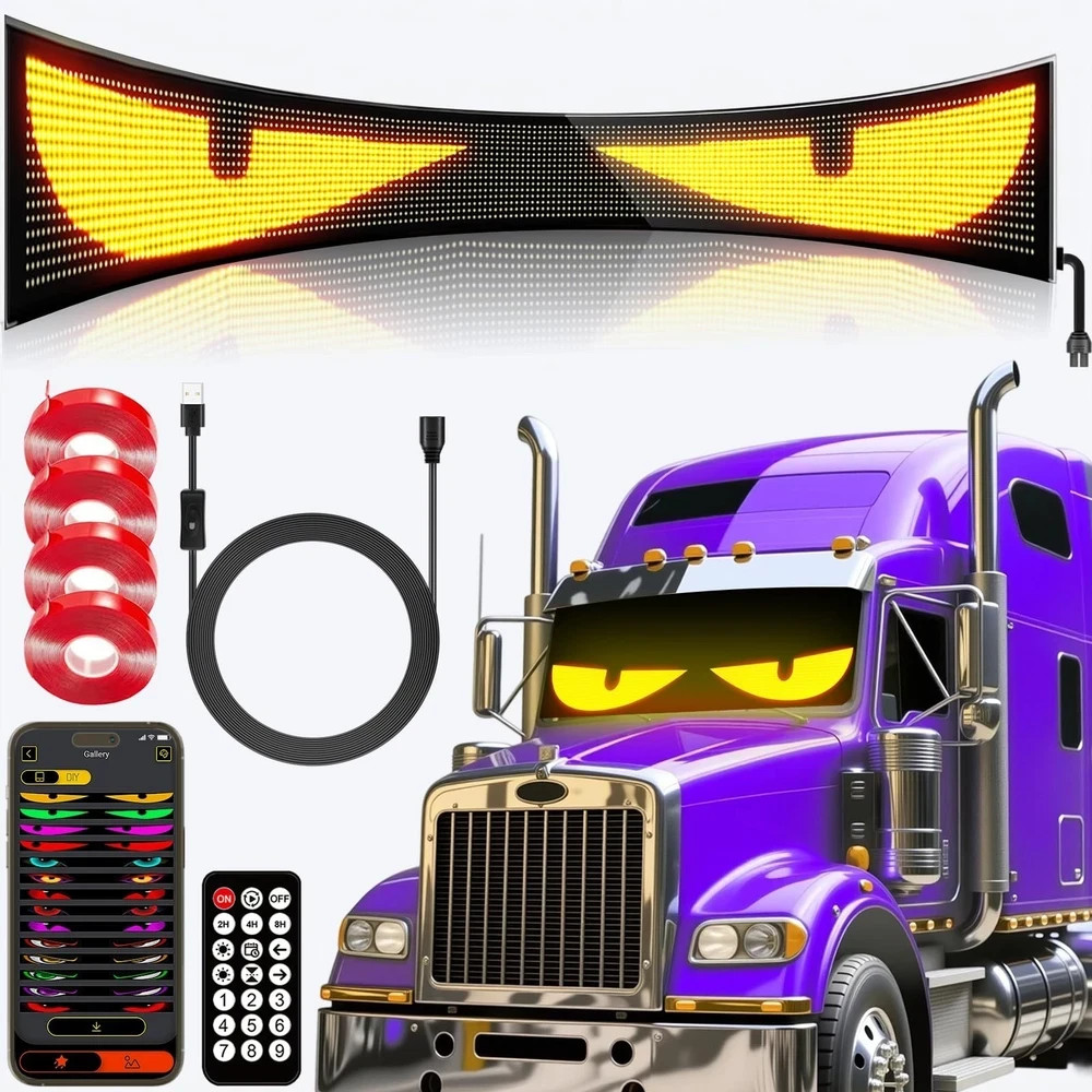 69.4" Extra-Large Devil Eyes Light - HCYHNB Truck Eyes Lights Windshield, Pro...