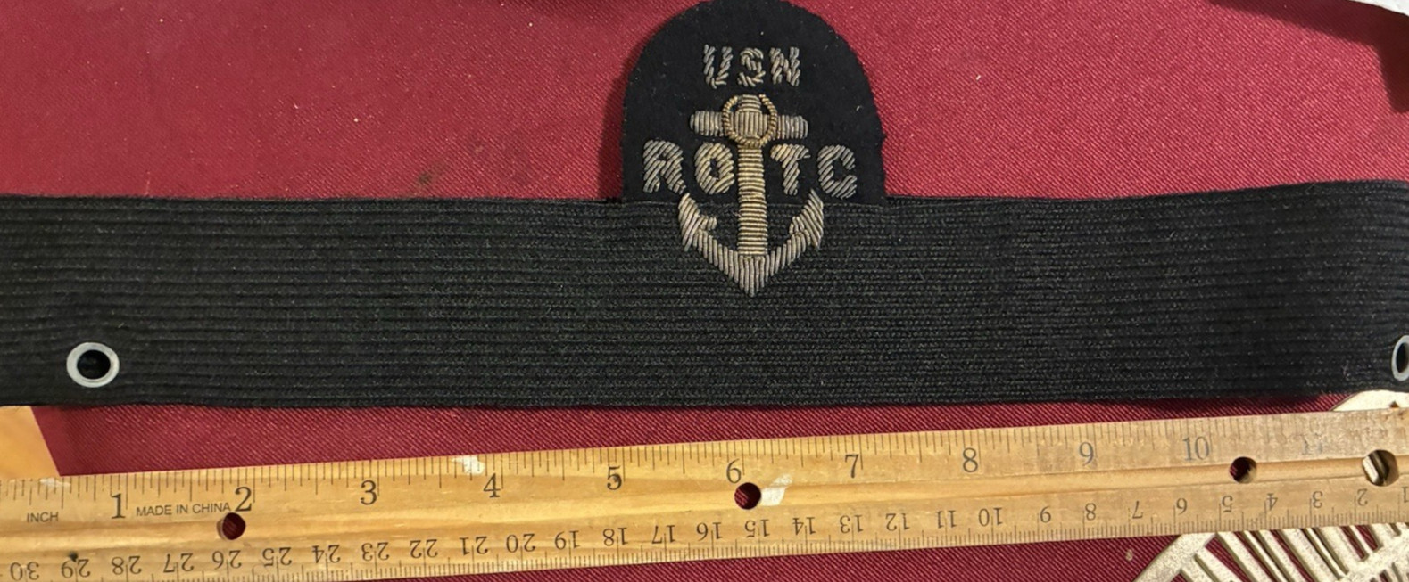 VINTAGE WW2 US Navy Cap Band for USN ROTC - EXCELLENT CONDITION - NEW OLD STOCK