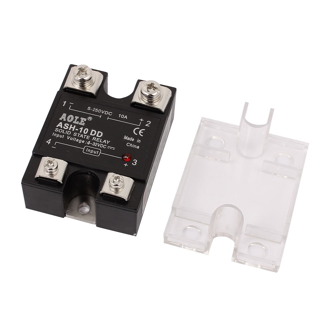 ASH-10DD 4-32V DC to 5-250V DC 10A Single Phase Solid State DC-DC Relay