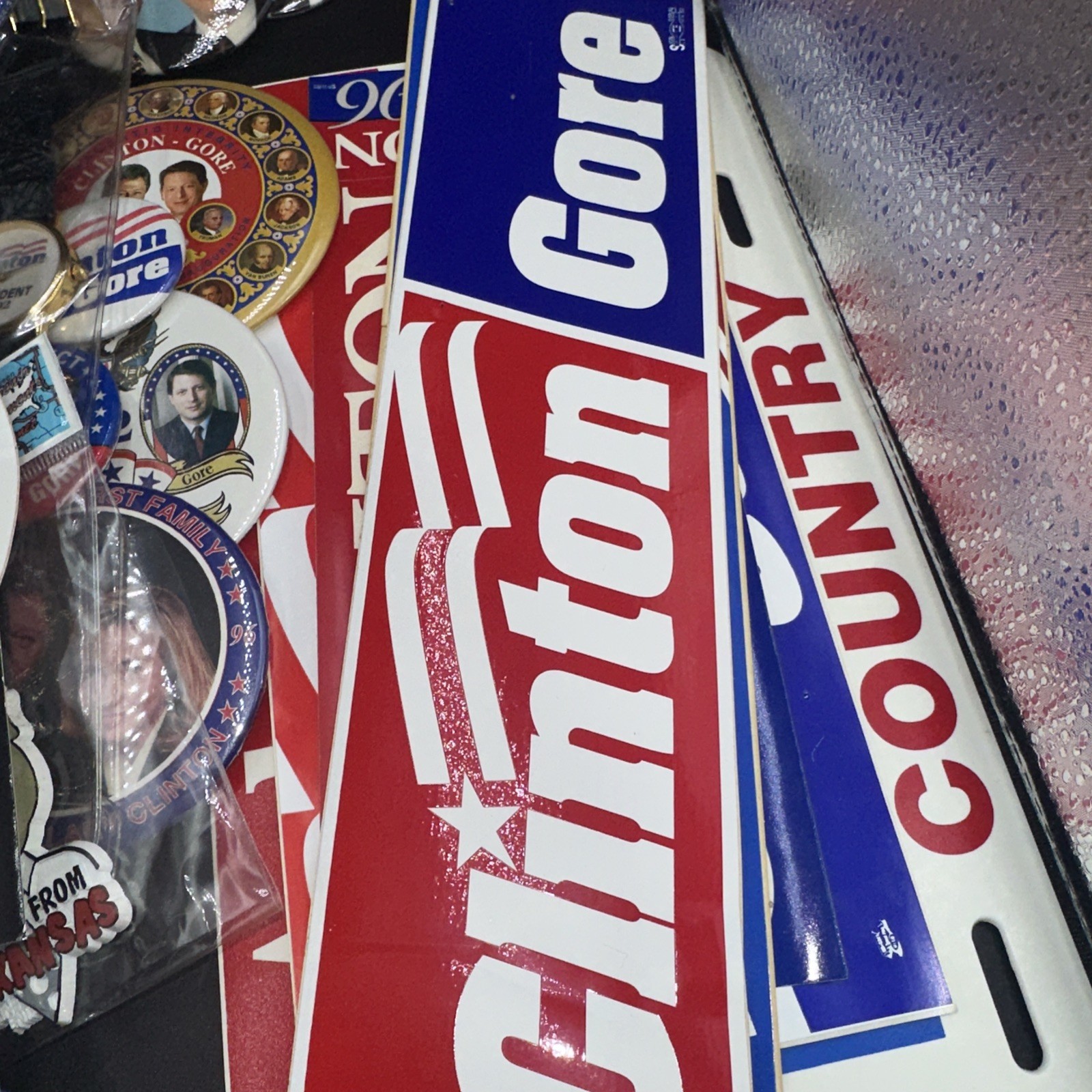 Political Collectibles Buttons Stickers Collection Lot 80’s To 10’s
