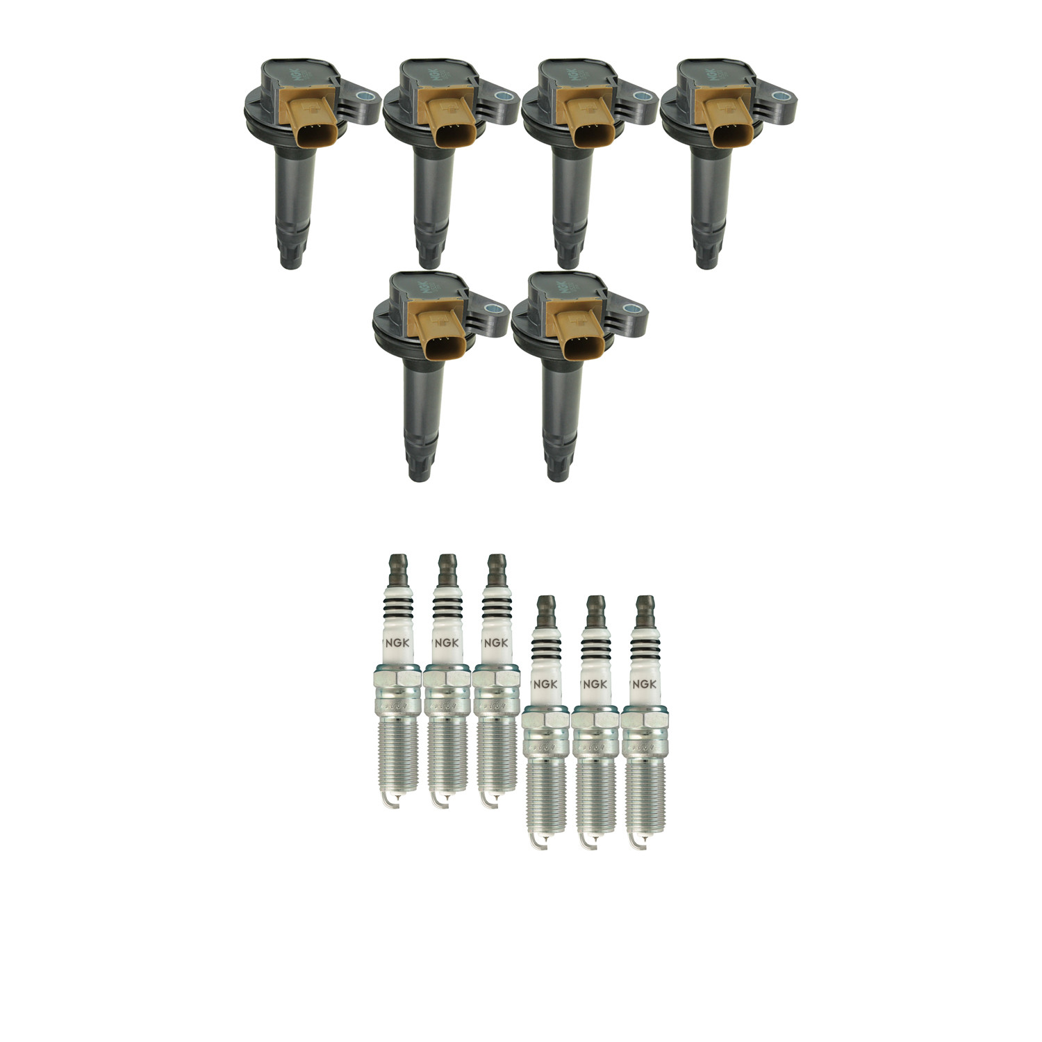 NGK 6 Ignition Coil 6 Iridium Spark Plugs Kit For Flex Navigator Taurus 3.5 V6