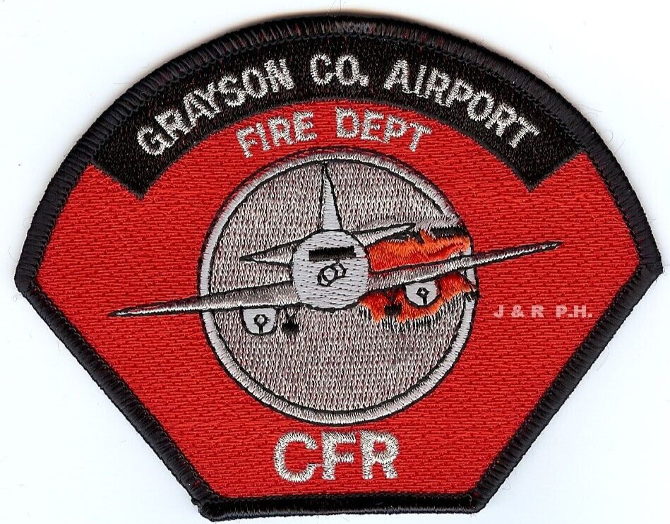 Airport - Grayson County Airport CRASH-FIRE-RESCUE, TX (4.25" x 3.5") fire patch