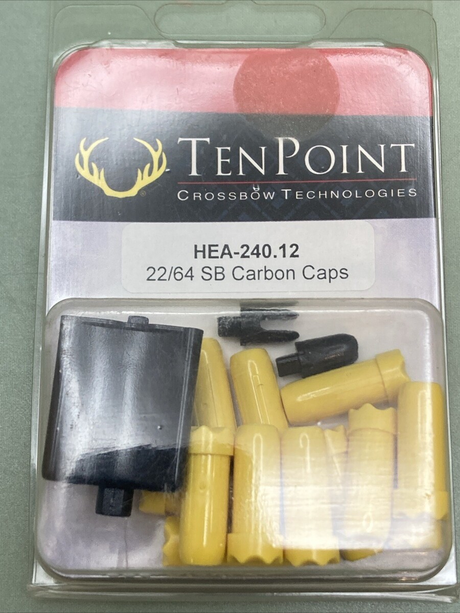 12 PK NEW TEN POINT HEA-240.12 22/64 SB CARBON CAPS YELLOW