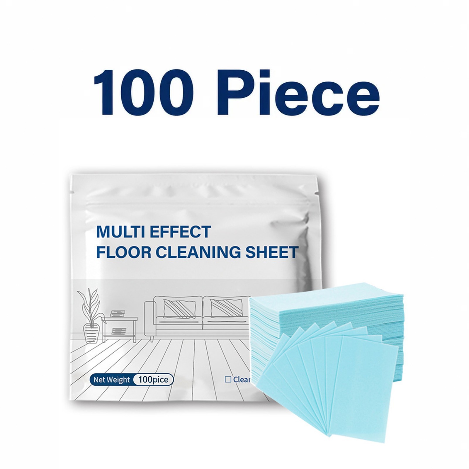 100Pcs Multi-Effect Floor Clean Floor Cleaning Tablets For Home Kitchen