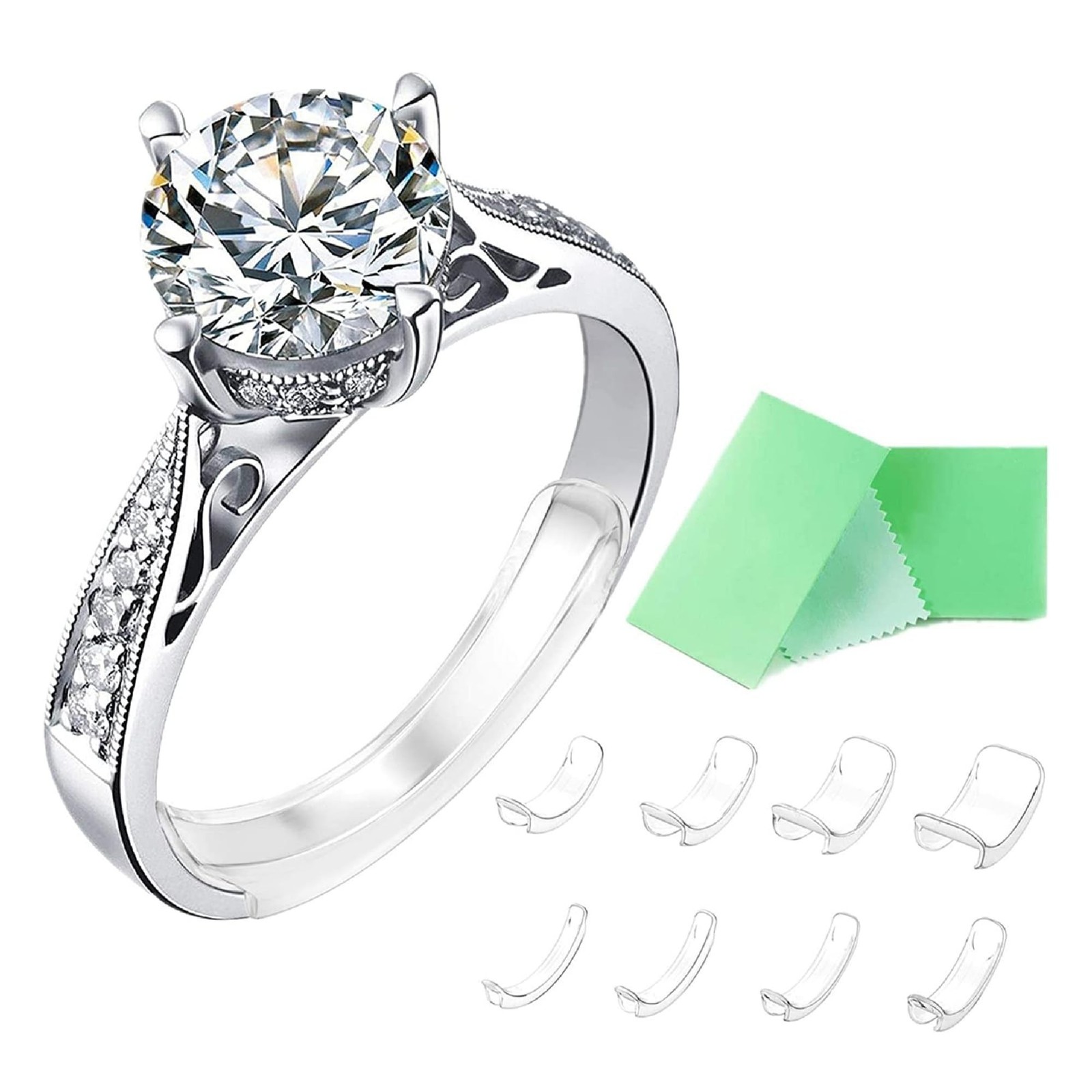 Invisible Ring Size Adjuster for Loose Rings Ring Adjuster Fit Any Rings, Ass...