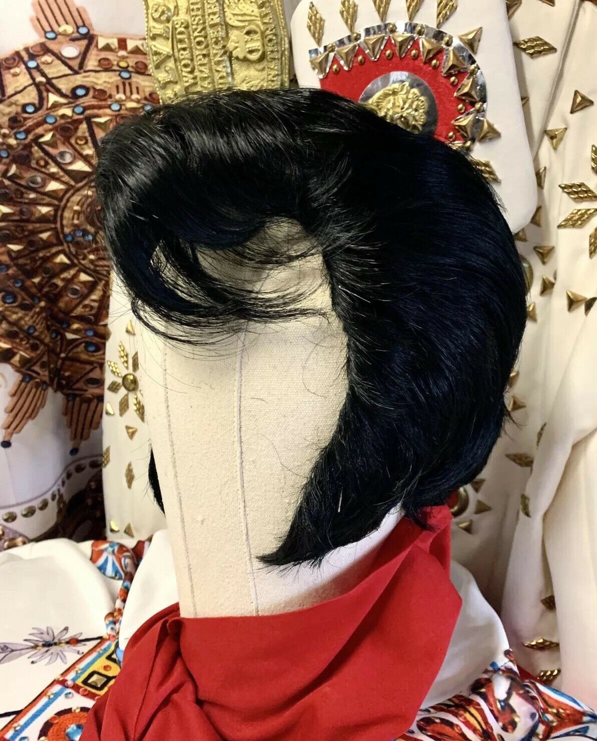 ELVIS WIG & SIDEBURNS - 70’s “Moody Blue” ETA WIG