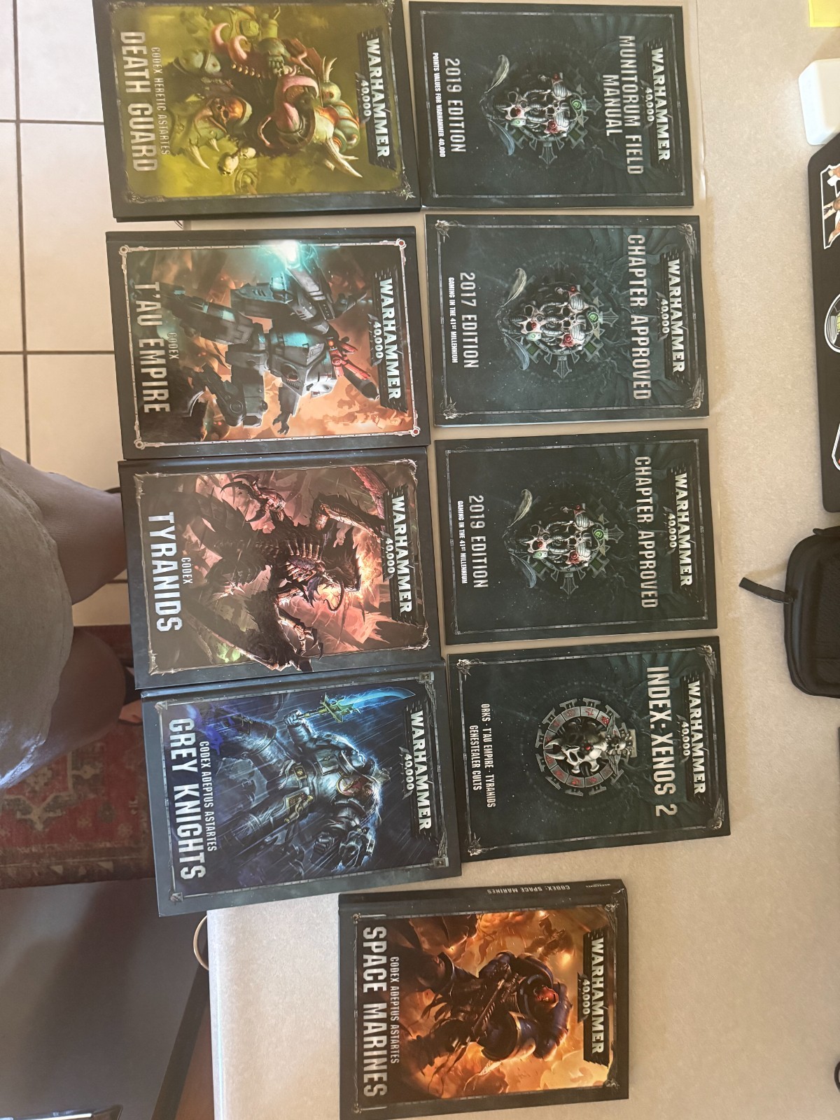Warhammer 40K 8th Edition Book Lot - 5 Codices, Index Xenos 2, Chapter Approved