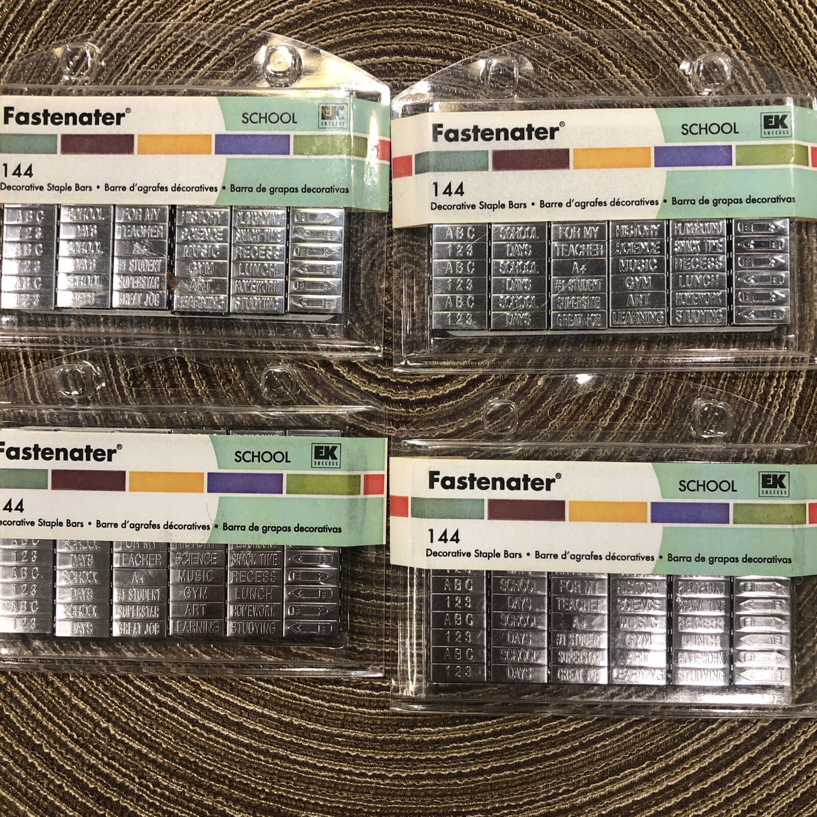 EK Success Fastenater School Silver Decorative Staple Bars