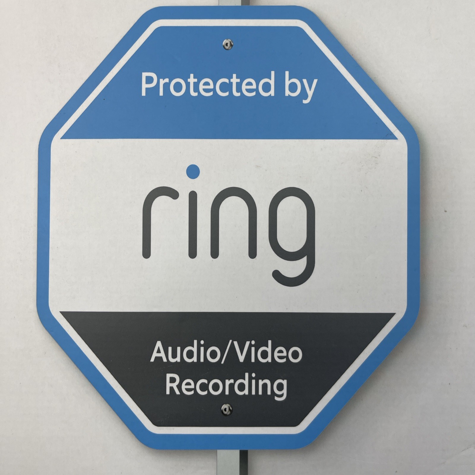 Ring Yard Security Sign Protected by Ring Audio Video Recording Reflective NOB