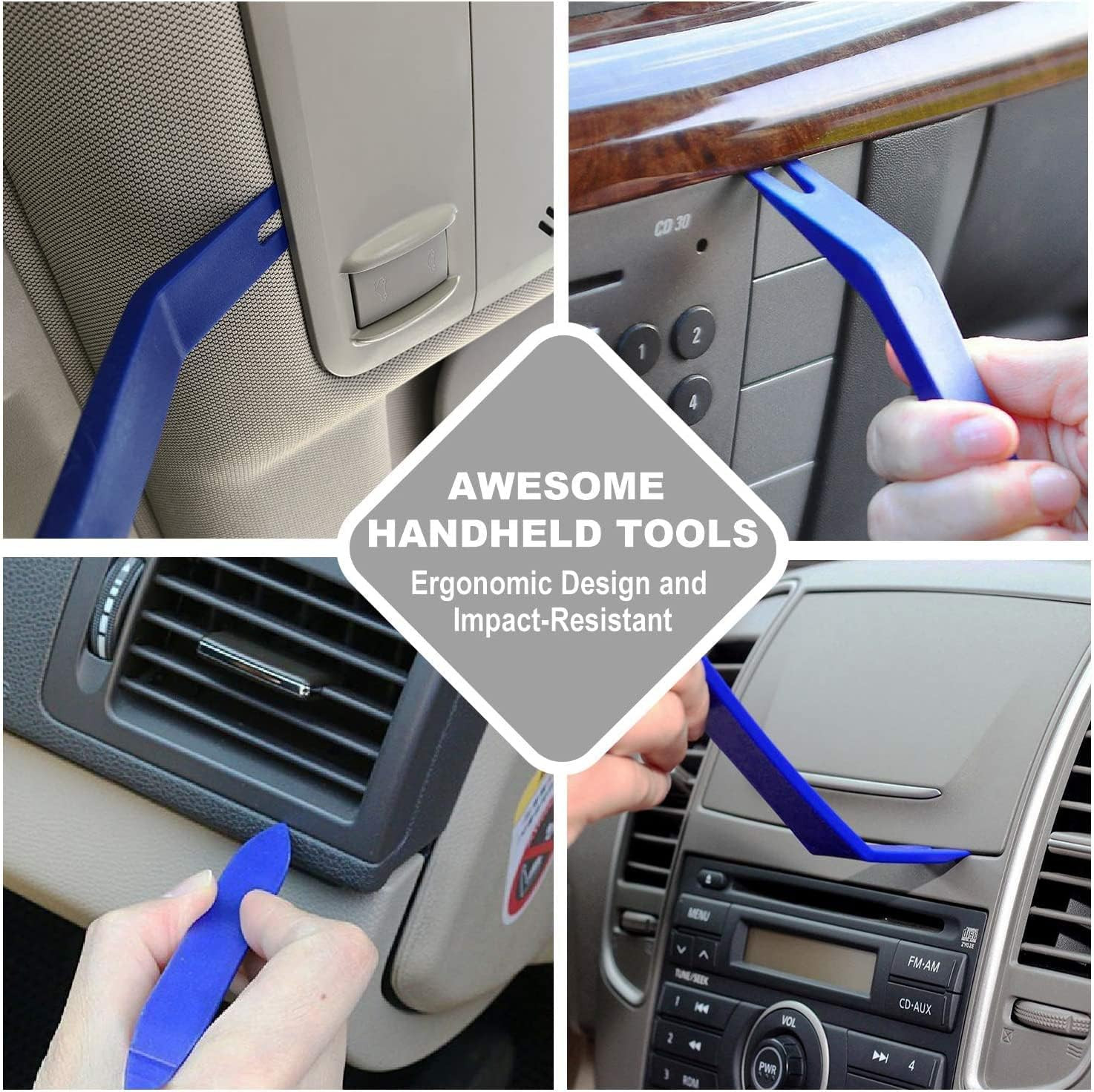 Auto Trim Removal Tool Set, 5Pcs Plastic Pry Tool Kit, Auto Trim Tool, Prying...