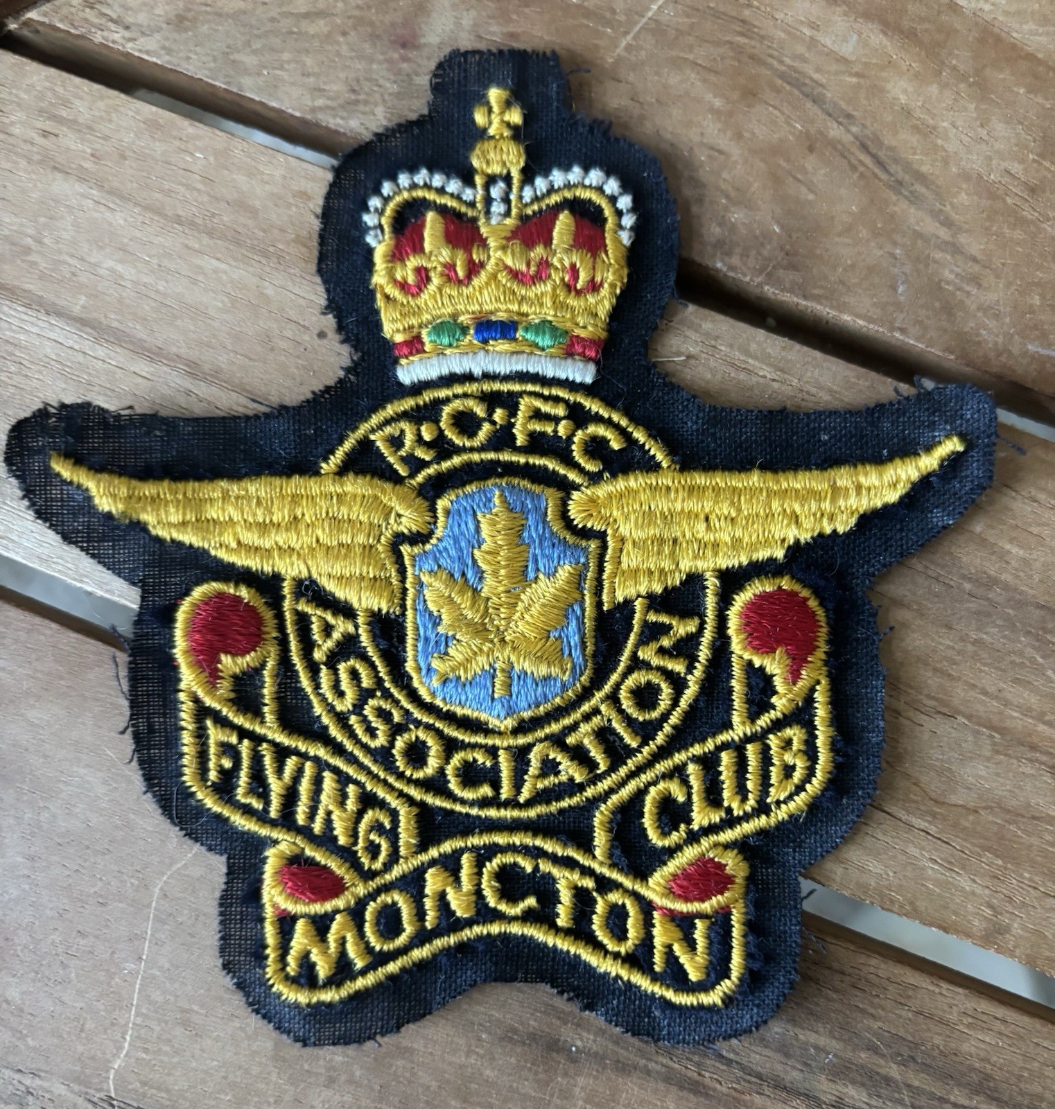 Vintage R.C.F.C.A - Royal Canadian Flying Clubs Association Moncton Fabric Patch