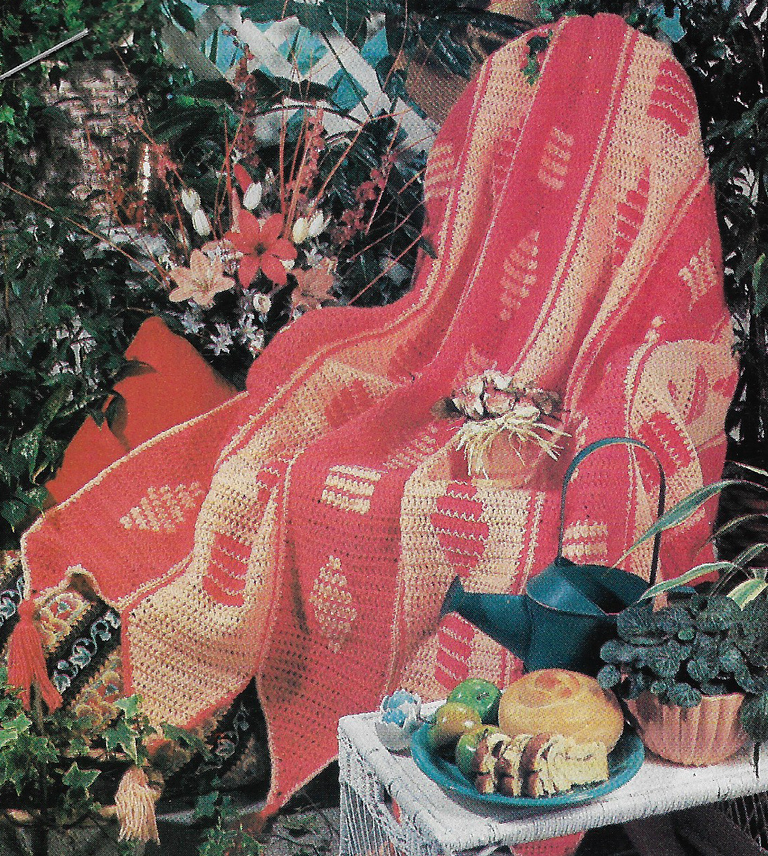 Coral Diamonds Afghan crochet pattern instructions