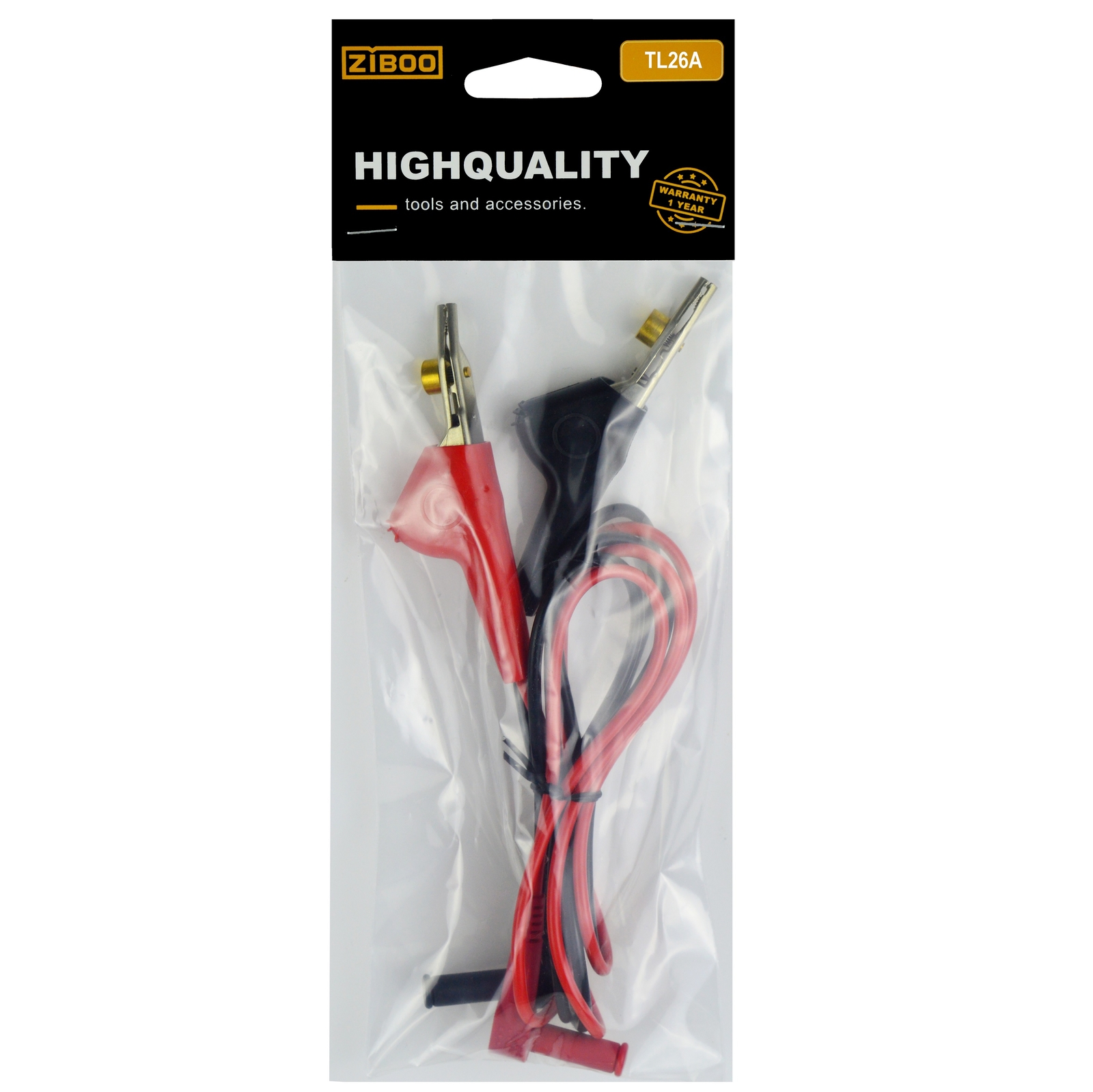 ZIBOO TL26A 40in 5-Way Test Lead Set DMM Plug to Telecom Alligator Piercering