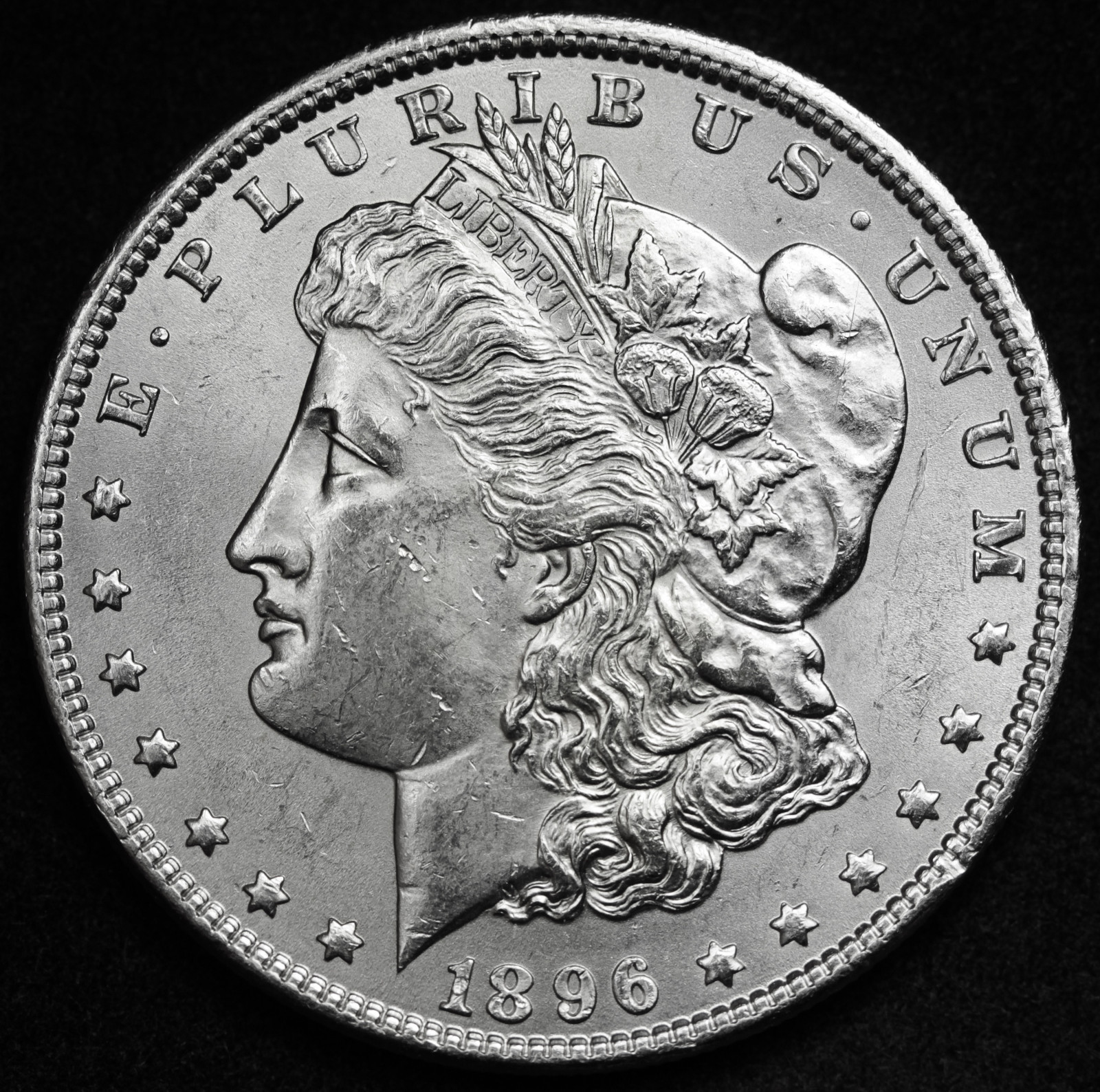 1896 Morgan Silver Dollar.  B.U.  94258  (Inventory B)