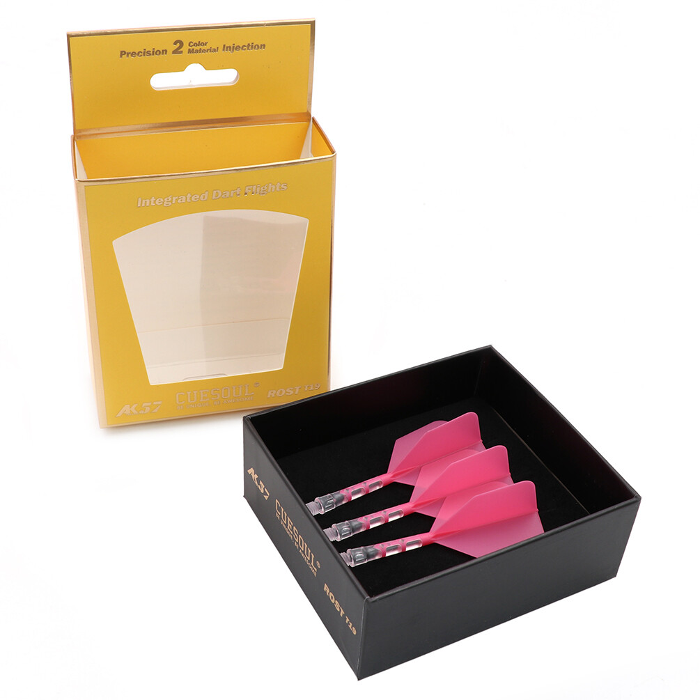 CUESOUL 2022 929 New Launch ROST T19 Integrated Dart Shaft and Flights-Dark Pink
