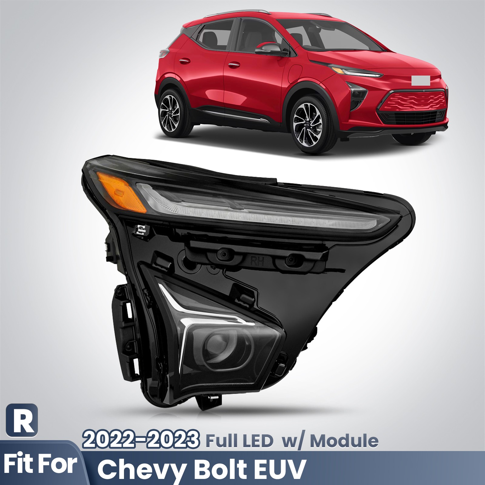 For 2022-2023 Chevy Bolt EUV Full LED Projector Headlight Right Side 42788714