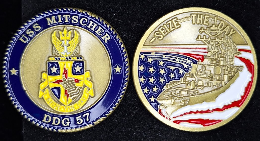DDG-57 USS MITSCHER - Seize the Day - Navy Challenge Coin
