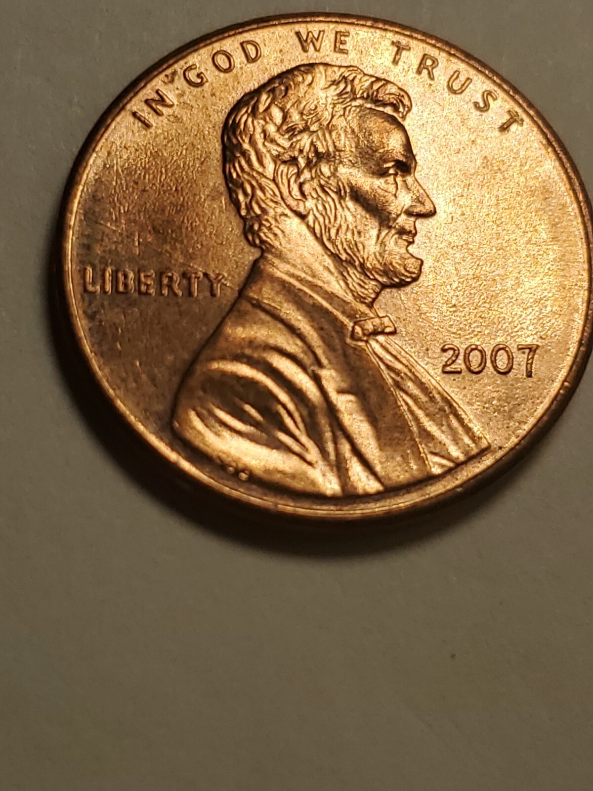 2007p & 1996p strike through wire or string error Lincoln Memorial Cent #44
