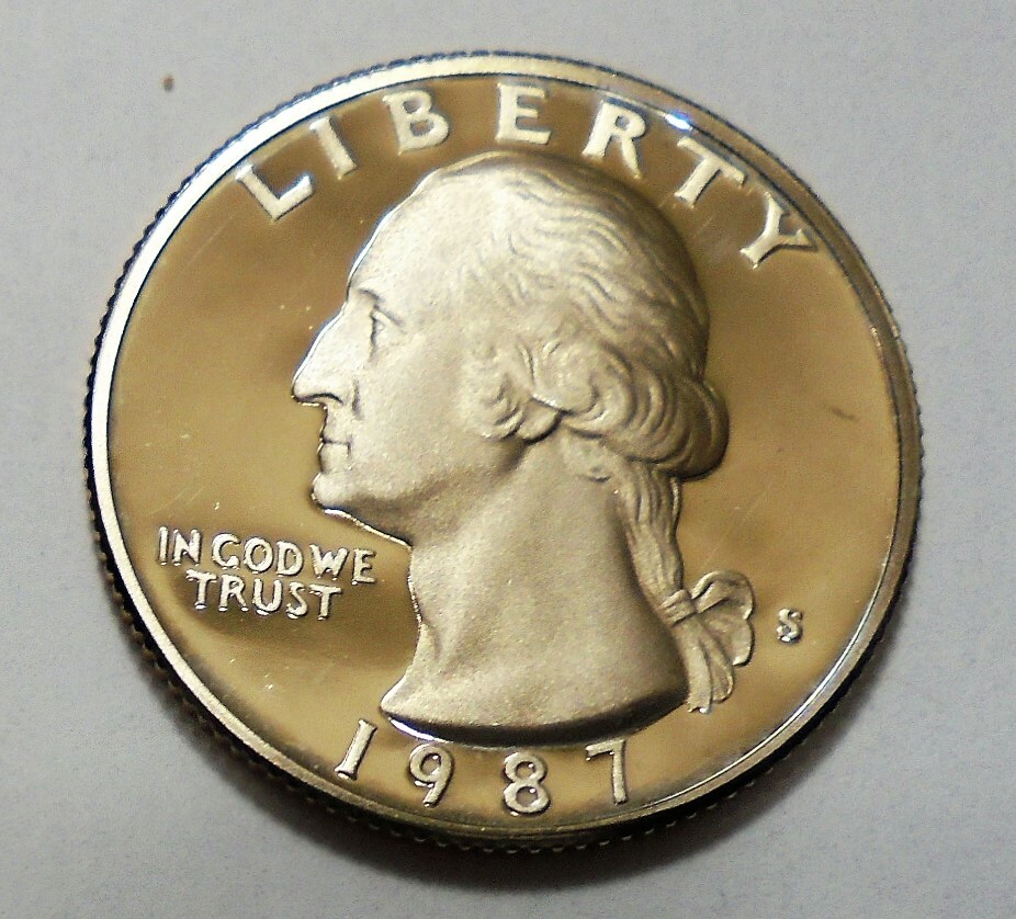 NICE 1987 s Proof  Washington Quarter Deep Cameo # 149