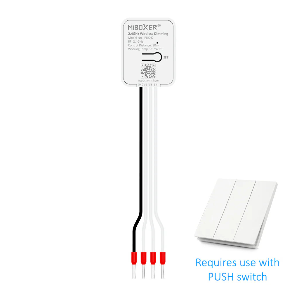 PUSH2 - 2.4GHz Wireless Dimming (RGB+CCT)